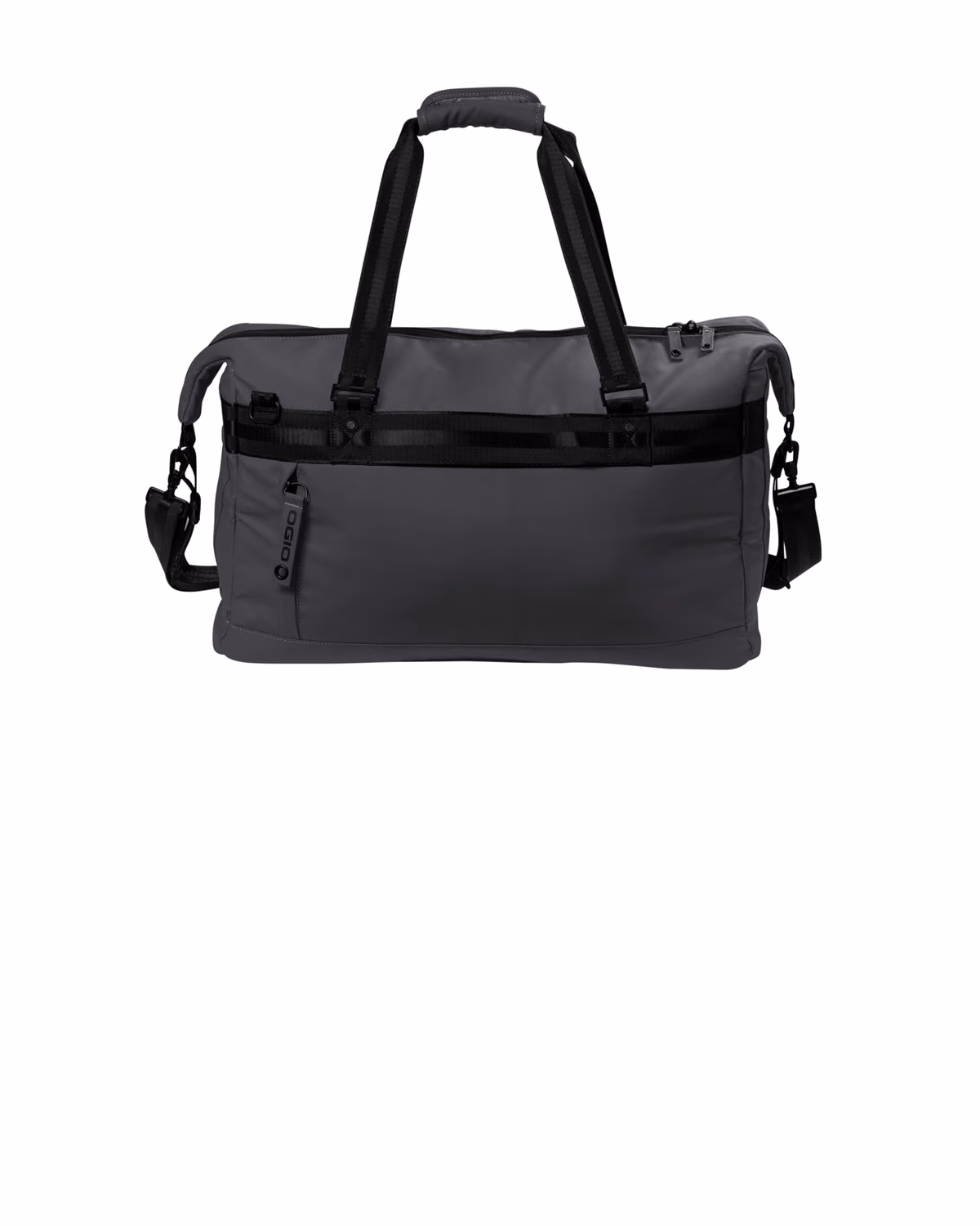Custom OGIO Commuter Duffel - Tarmac Grey - flat back