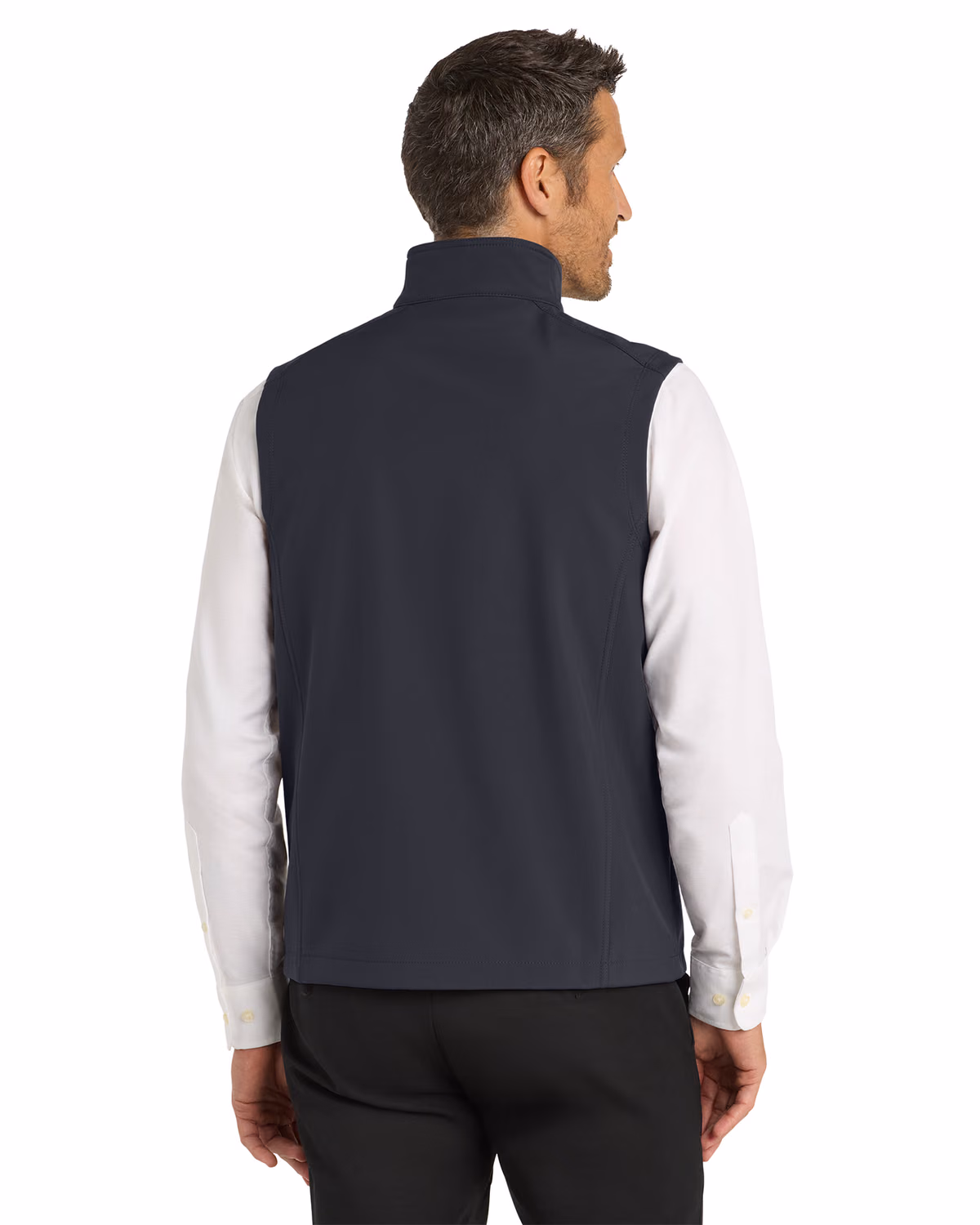 Custom Port Authority® Core Soft Shell Vest, Battleship Grey, back view