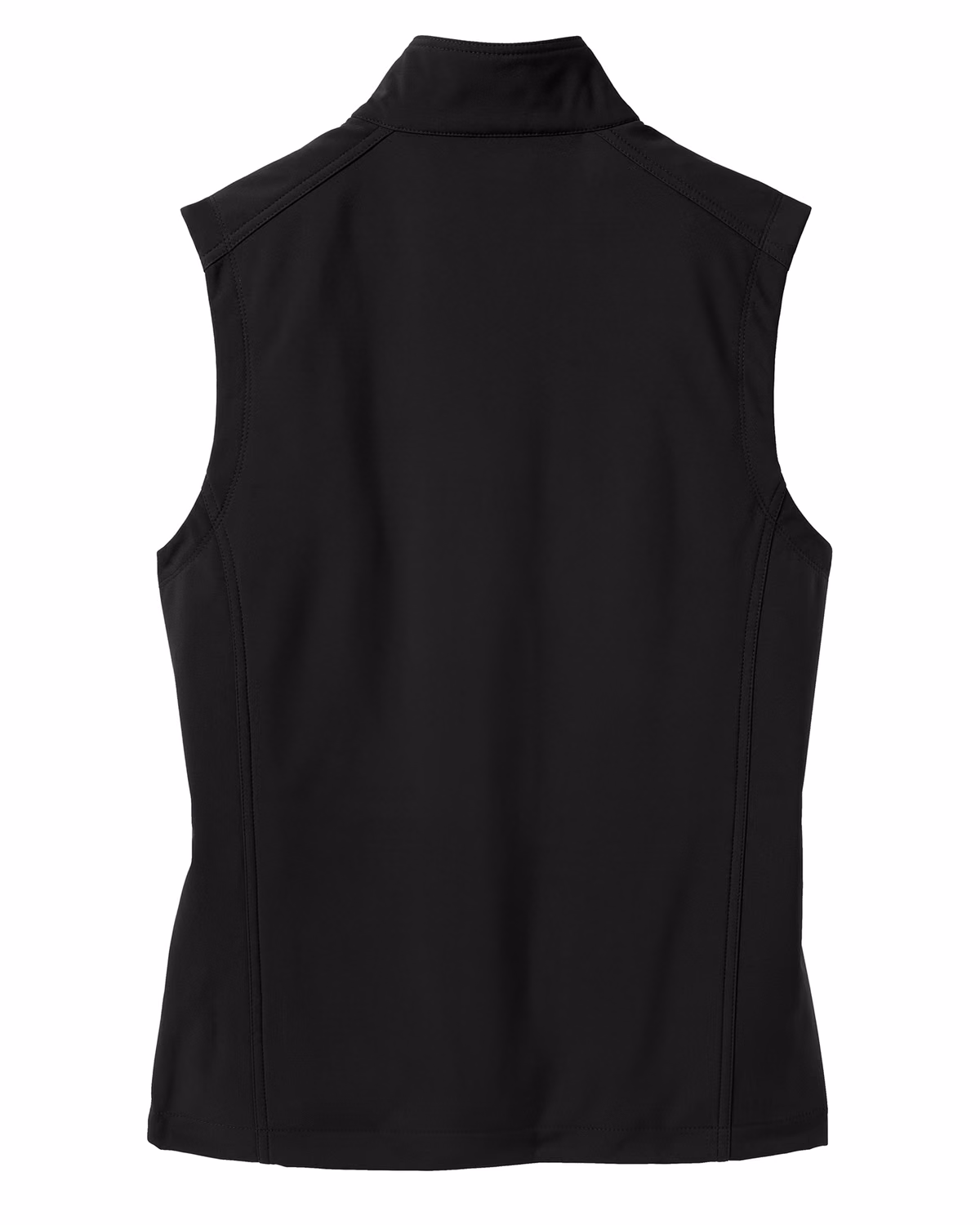 Custom Port Authority® Core Soft Shell Vest, Black, flat back