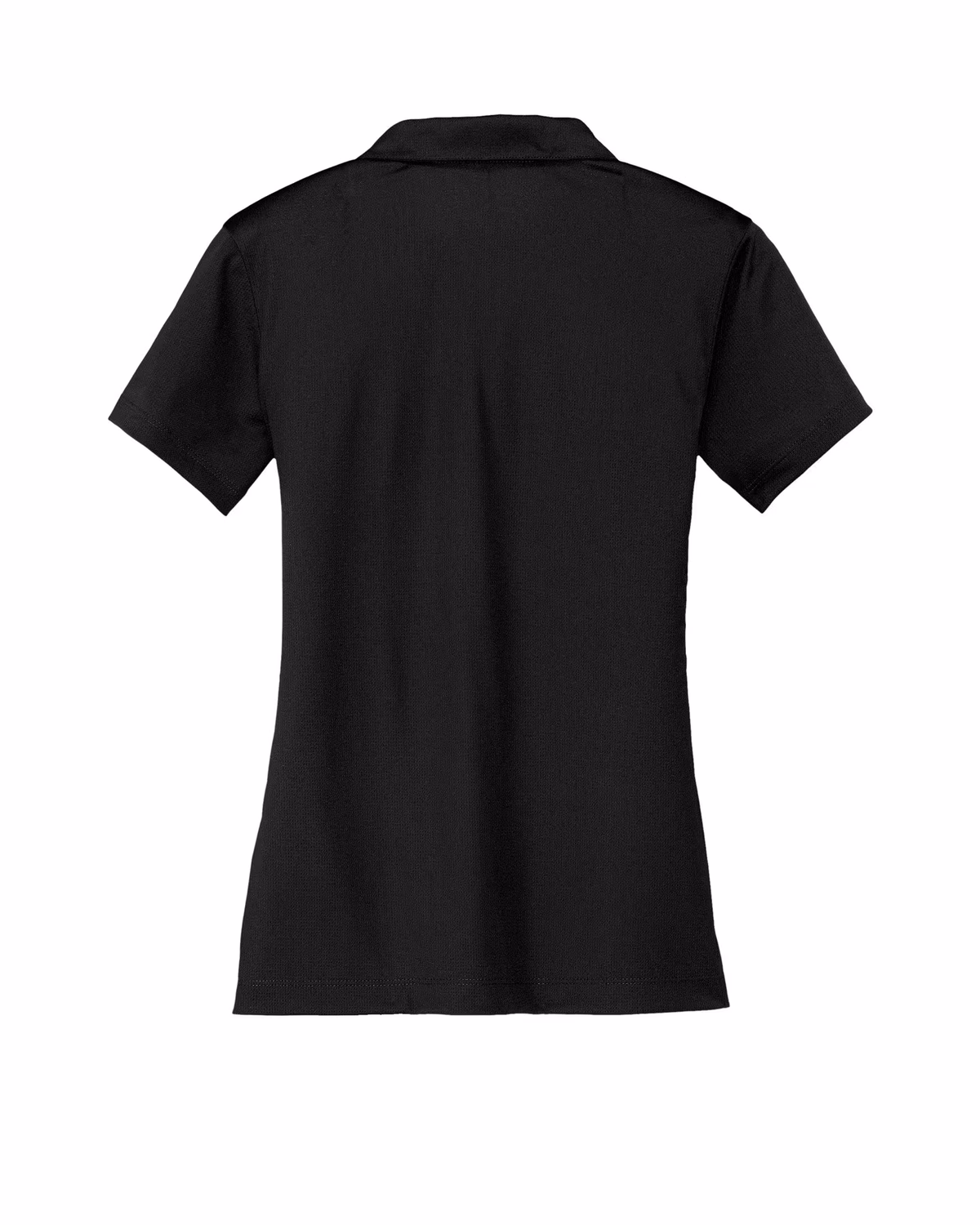 Custom Nike Women's Dri-FIT Vertical Mesh Polo - Black flat back