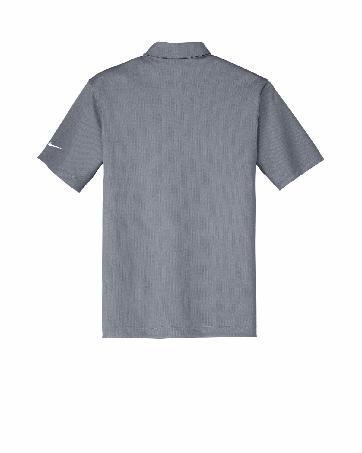 Custom Nike Dri-FIT Vertical Mesh Polo - Cool Grey flat back