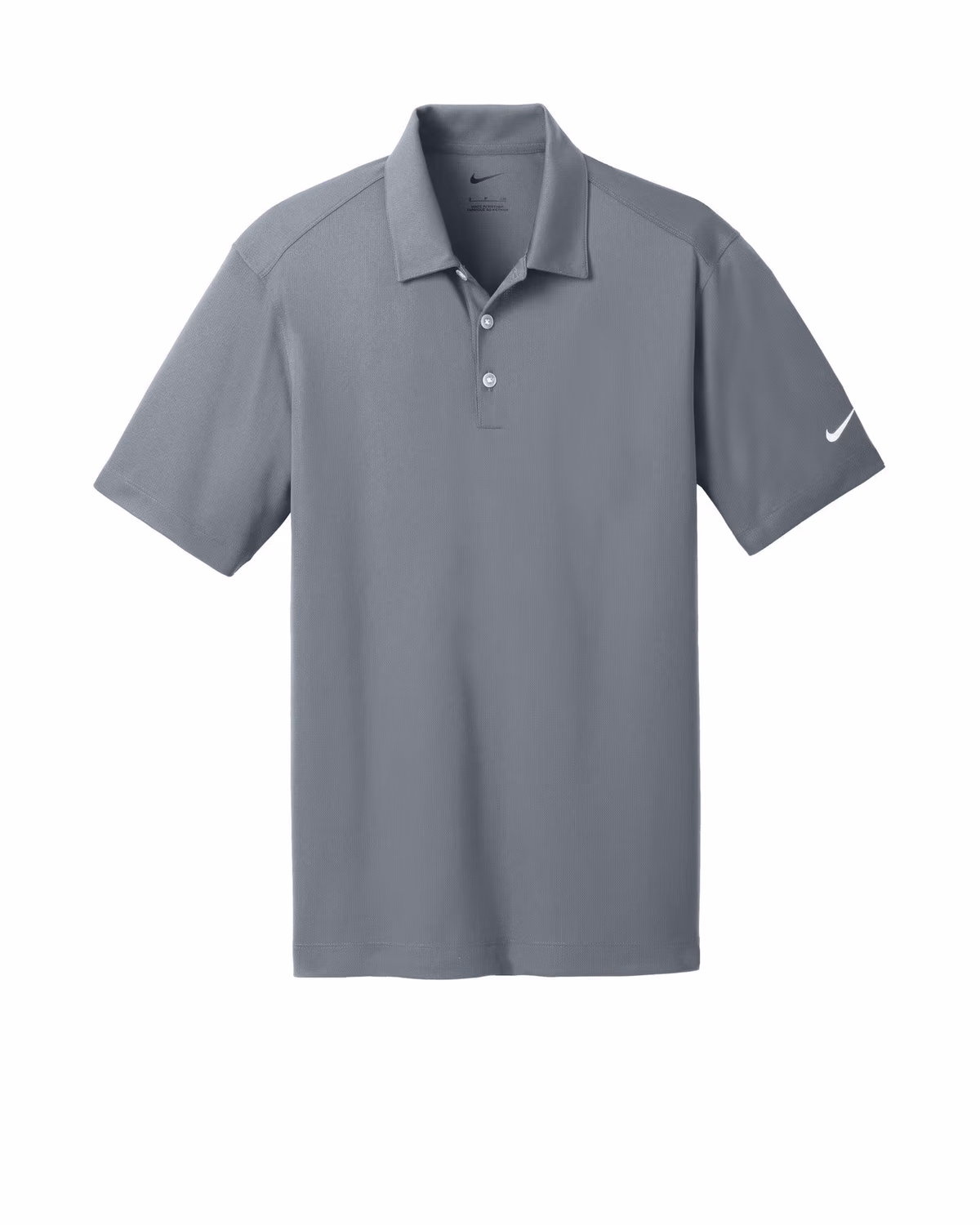 Custom Nike Dri-FIT Vertical Mesh Polo - Cool Grey flat front
