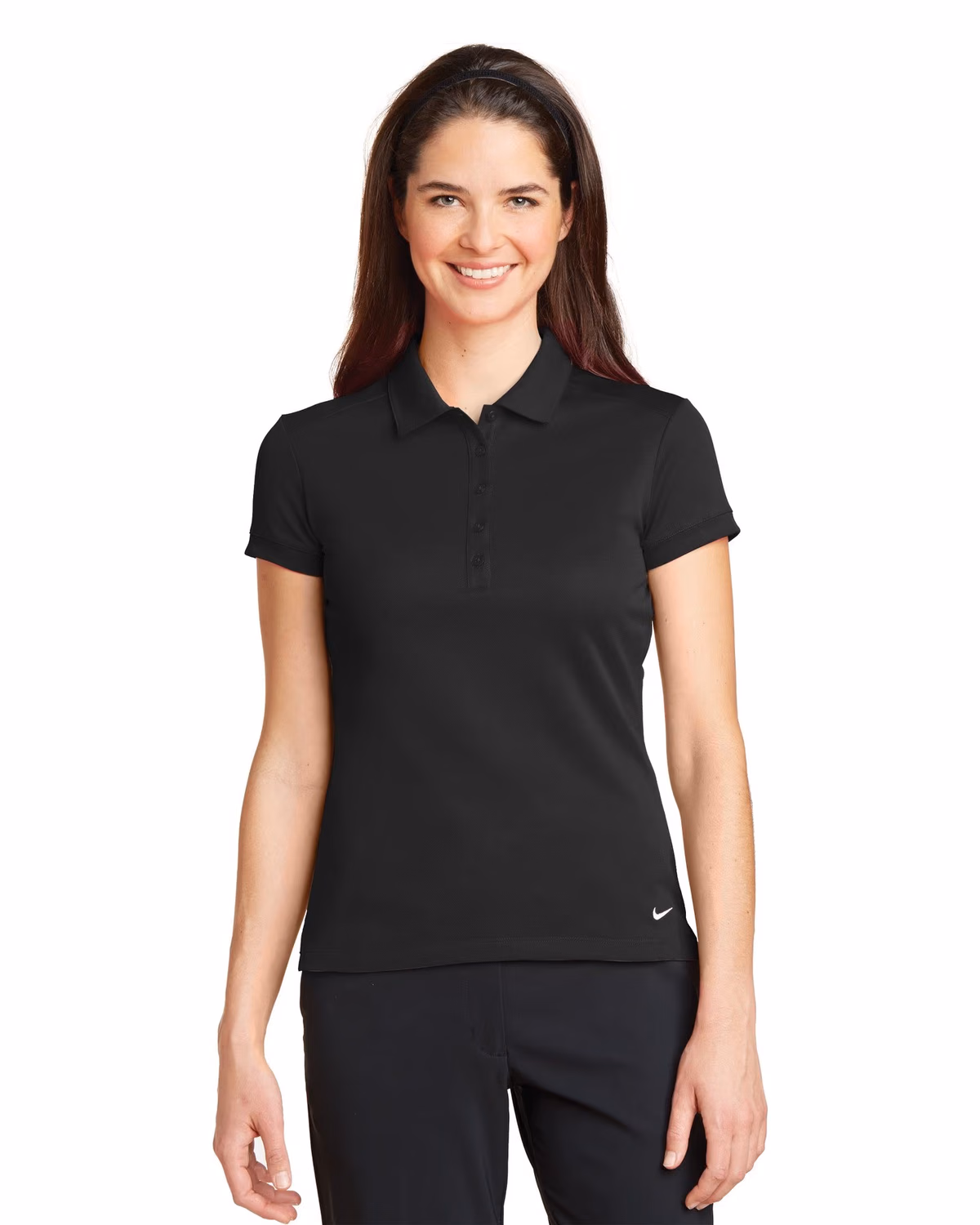 Custom Nike Women's Dri-FIT Solid Icon Pique Modern Fit Polo