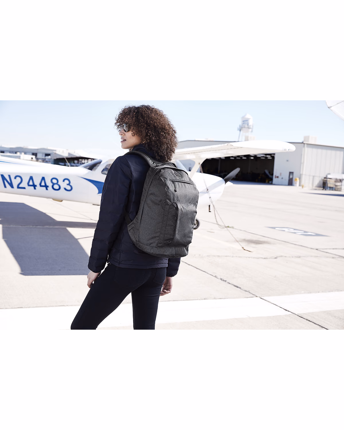 Custom OGIO Downtown Pack - Tarmac Heather - lifestyle
