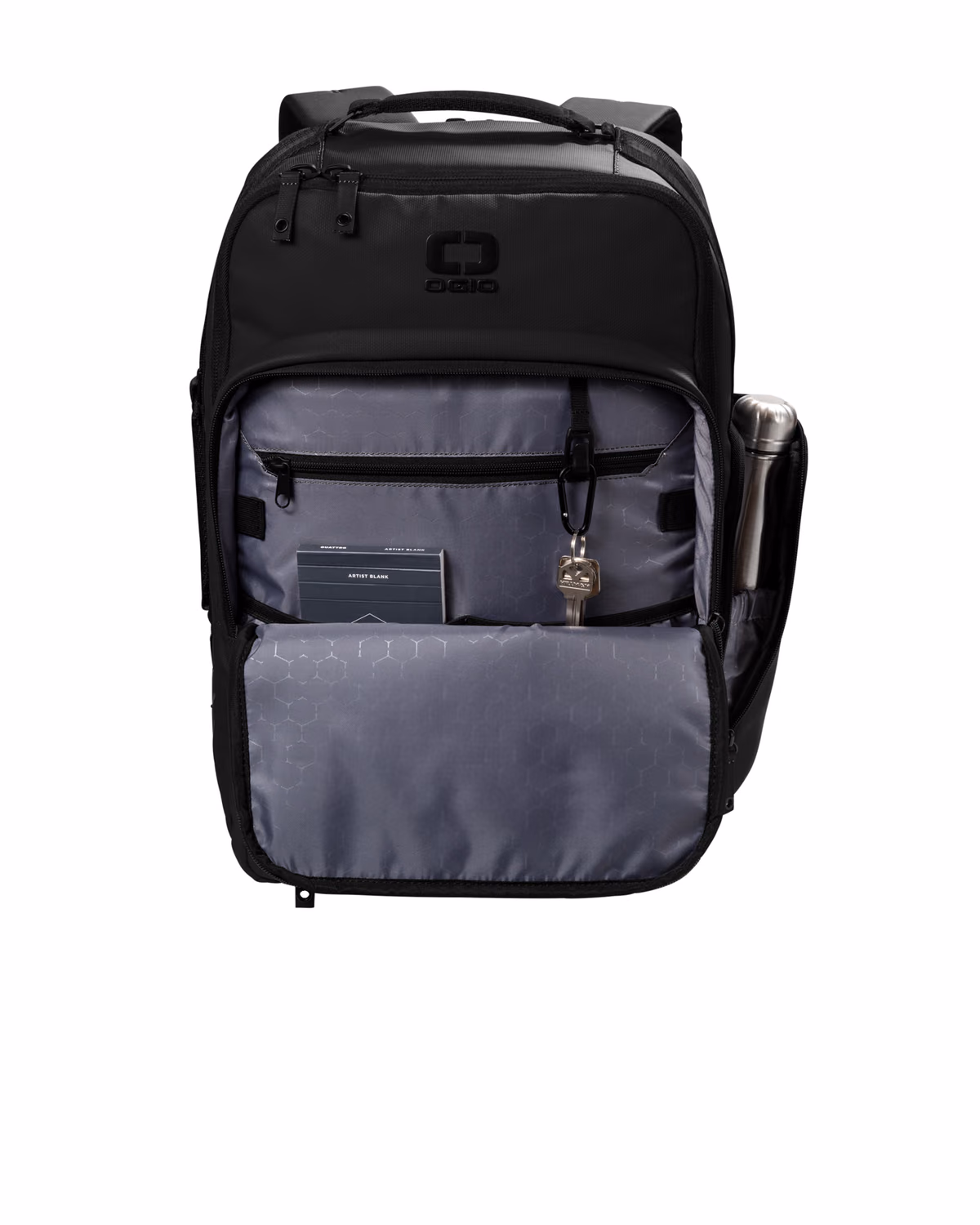 Custom OGIO Commuter XL Pack - Blacktop - flat front