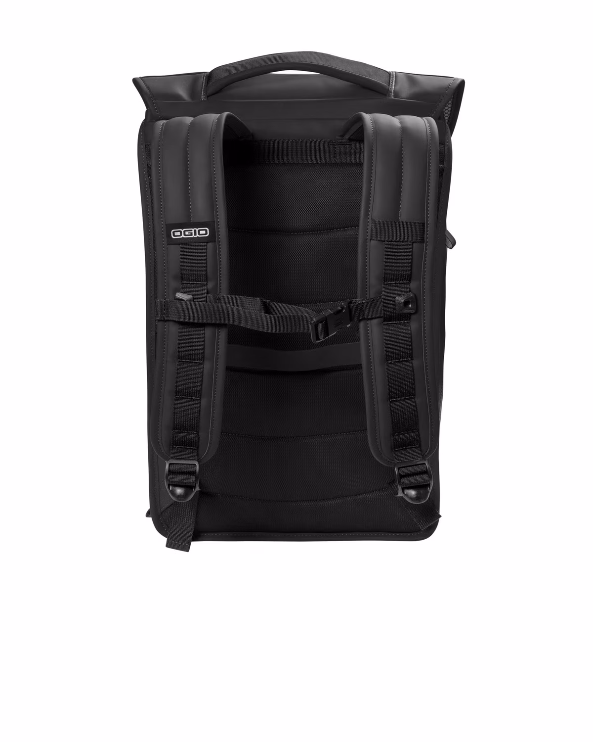 Custom OGIO Resistant Rolltop Pack - Blacktop flat back