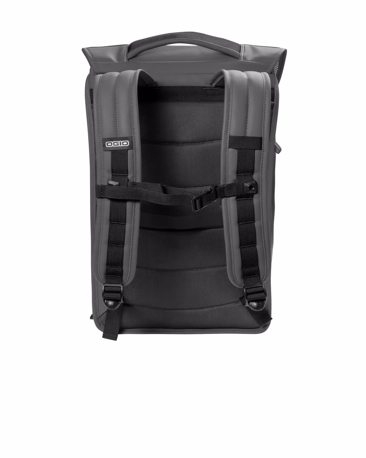 Custom OGIO Resistant Rolltop Pack - Tarmac Grey flat back