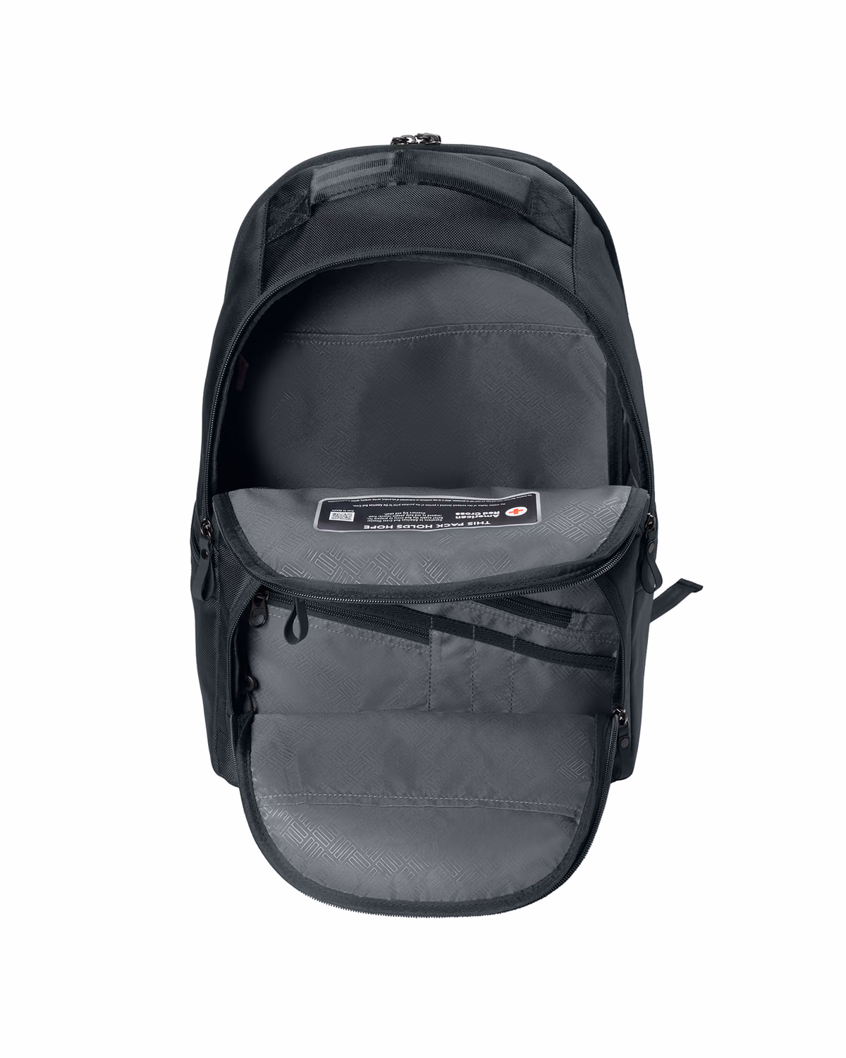 Custom American Red Cross Charity Tech Pack - Black - detail