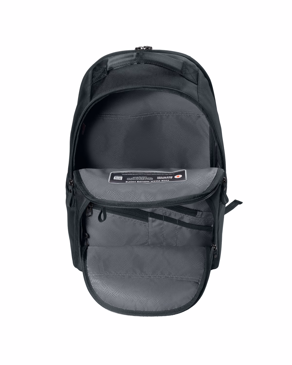 Custom American Red Cross Charity Tech Pack - Black - detail