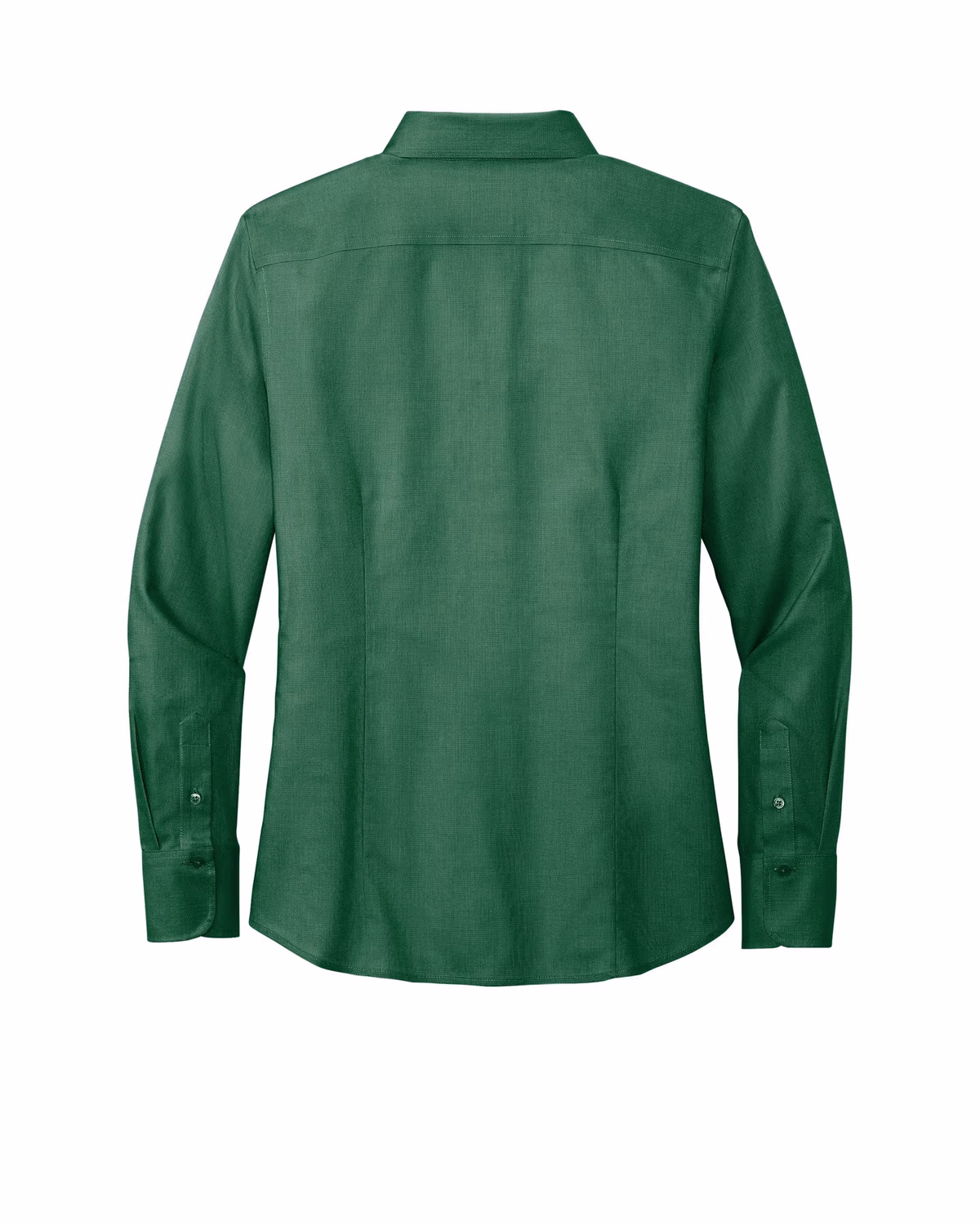 Custom Brooks Brothers Women’s Wrinkle-Free Stretch Nailhead Shirt - Club Green flat back