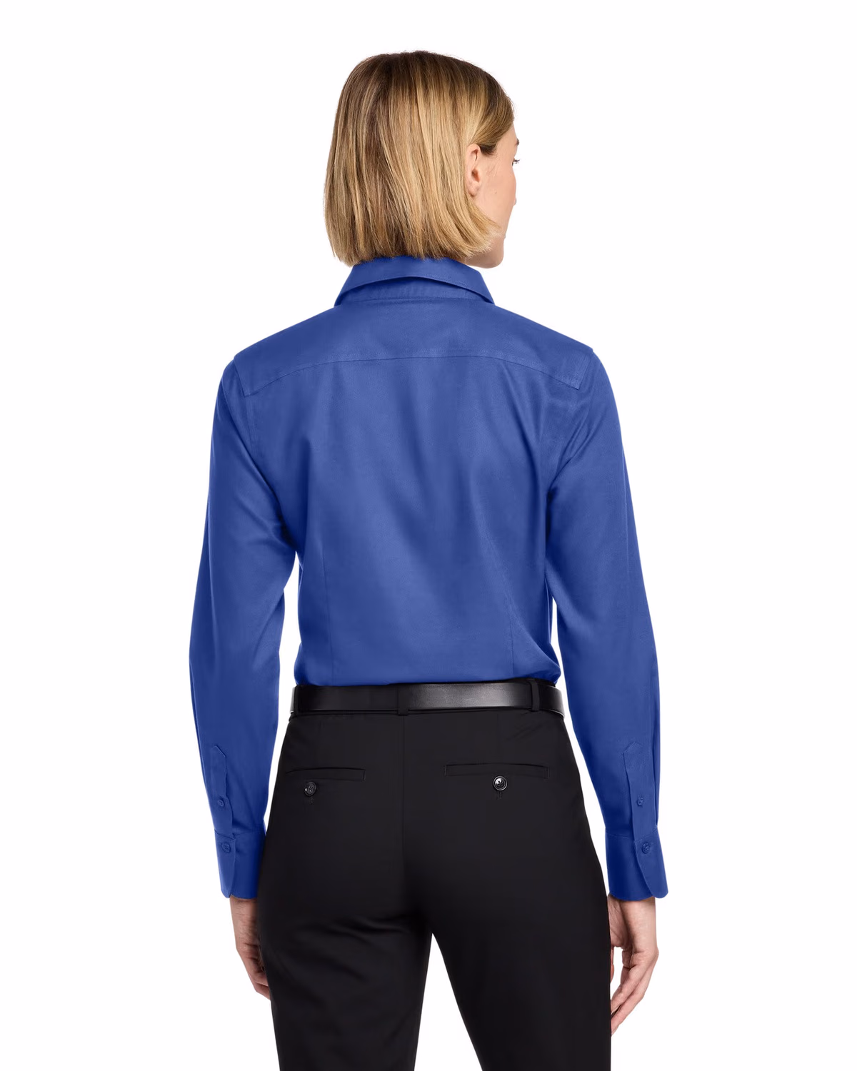 Custom Brooks Brothers Women’s Wrinkle-Free Stretch Nailhead Shirt - Cobalt Blue back