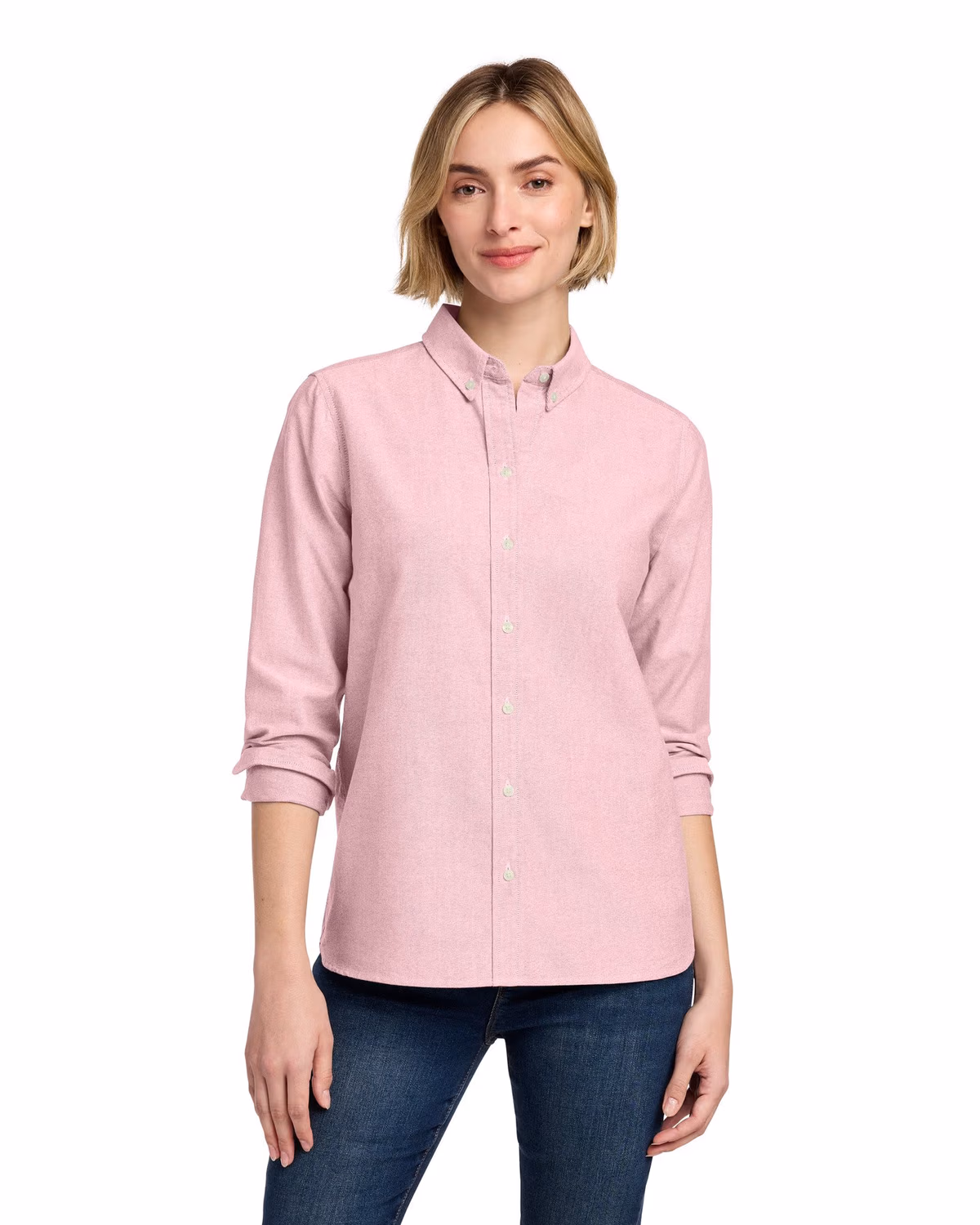 Custom Brooks Brothers Women’s Casual Oxford Cloth Shirt - Soft Pink front