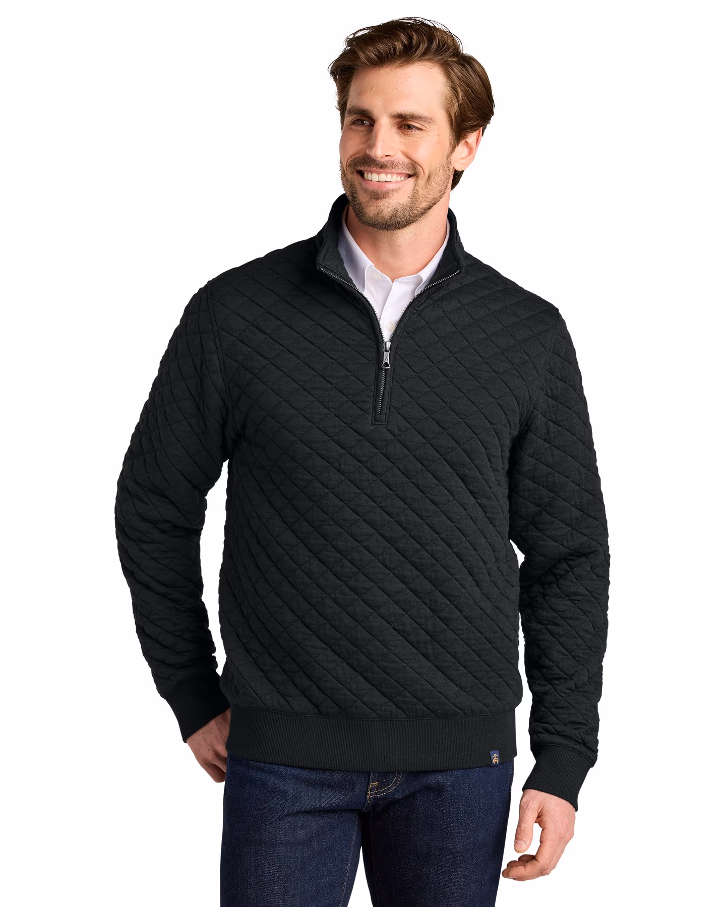 Custom Brooks Brothers Diamond Quilt 1/4-Zip