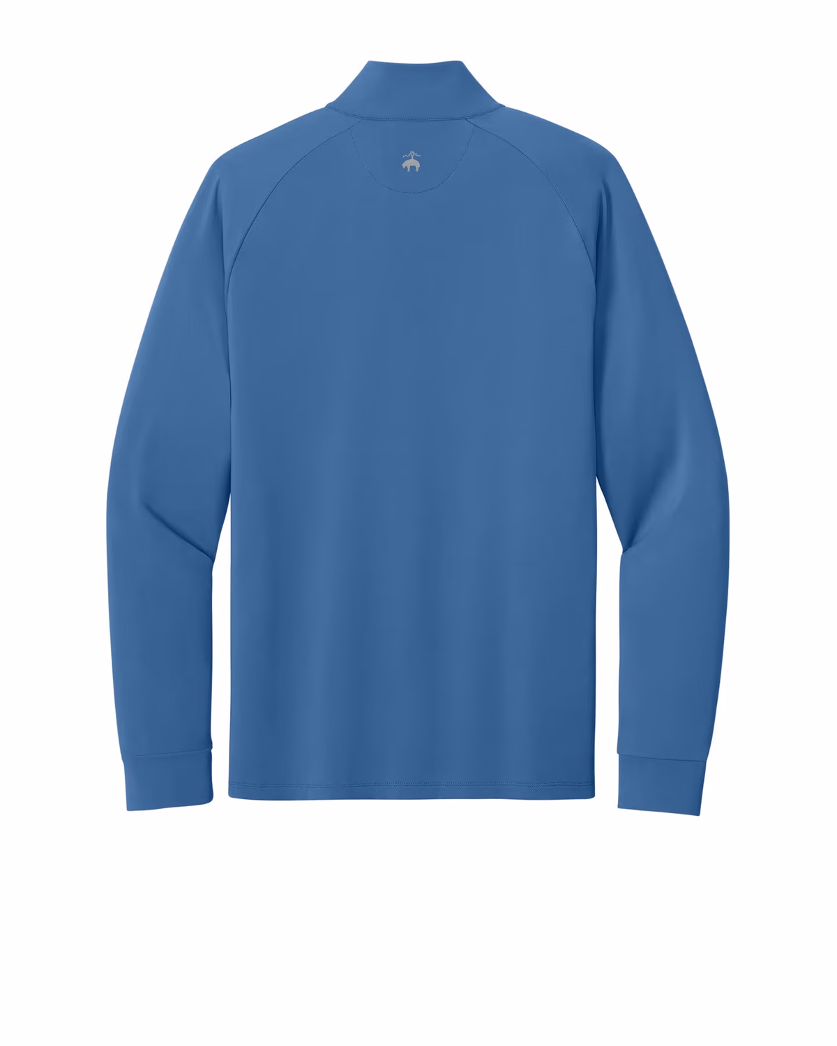 Custom Brooks Brothers Luxe Performance 1/4-Zip - Charter Blue flat back