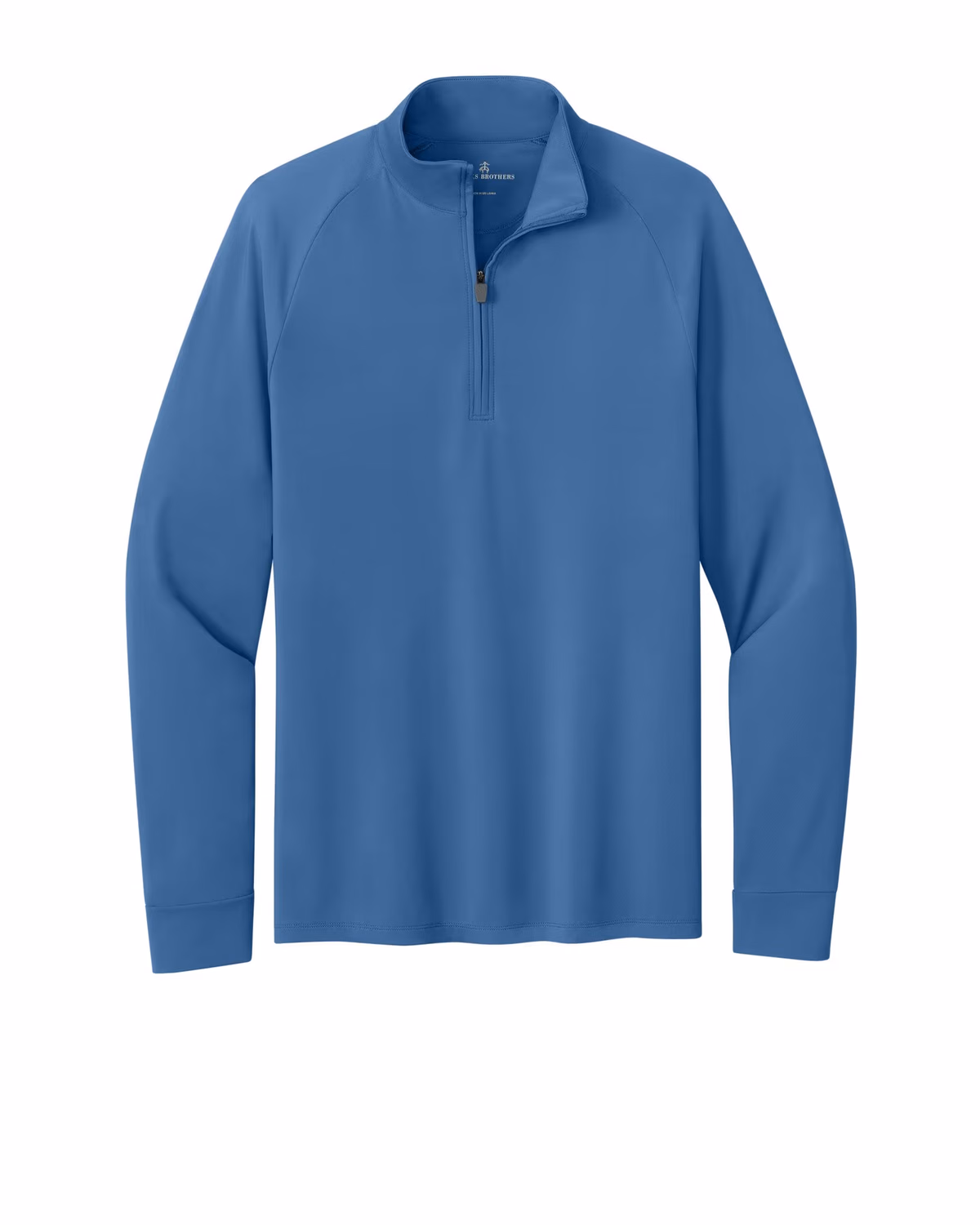 Custom Brooks Brothers Luxe Performance 1/4-Zip - Charter Blue flat front