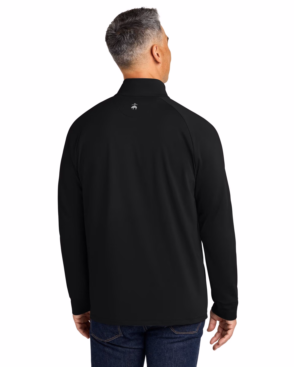 Custom Brooks Brothers Luxe Performance 1/4-Zip - Deep Black back
