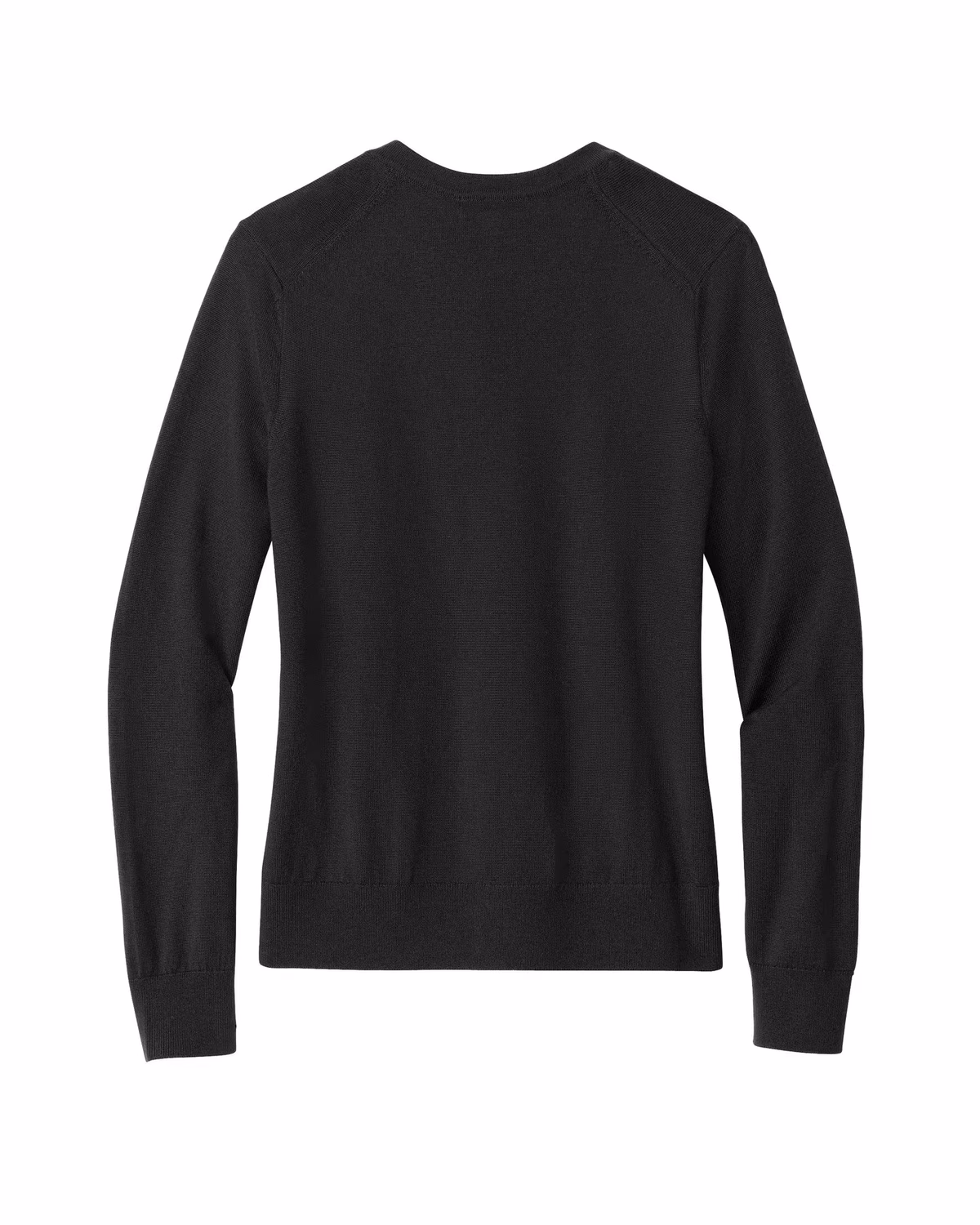 Custom Brooks Brothers Women’s Washable Merino Cardigan Sweater - Deep Black flat back