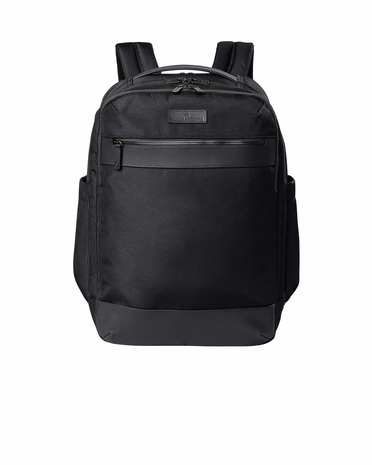Custom Brooks Brothers Oxford Backpack, Deep Black, front view