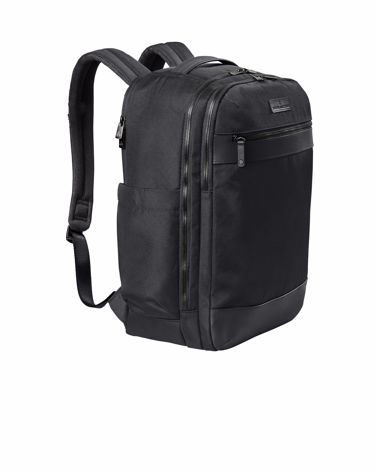 Custom Brooks Brothers Oxford Backpack, Deep Black, side view
