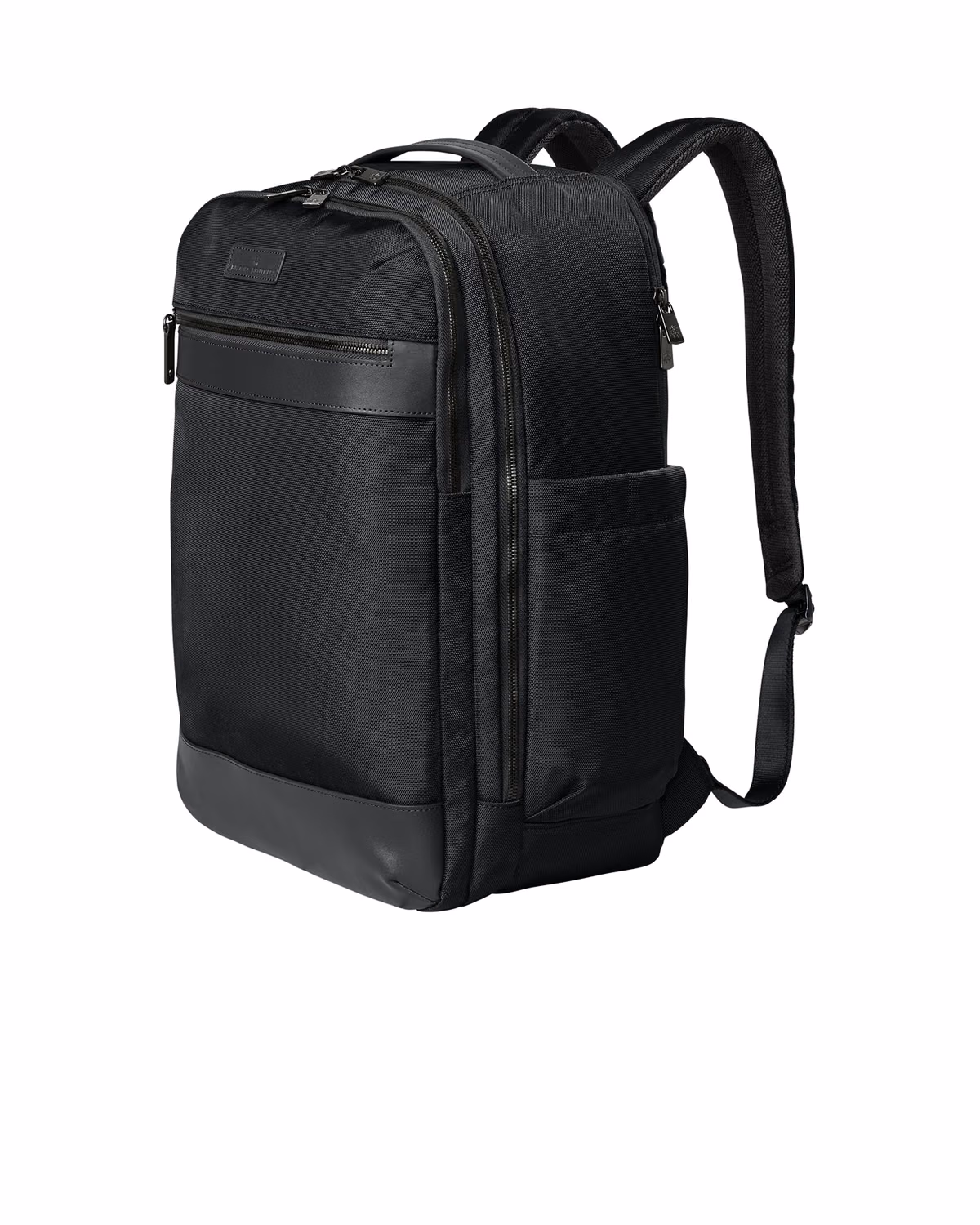 Custom Brooks Brothers Oxford Backpack, Deep Black, side view