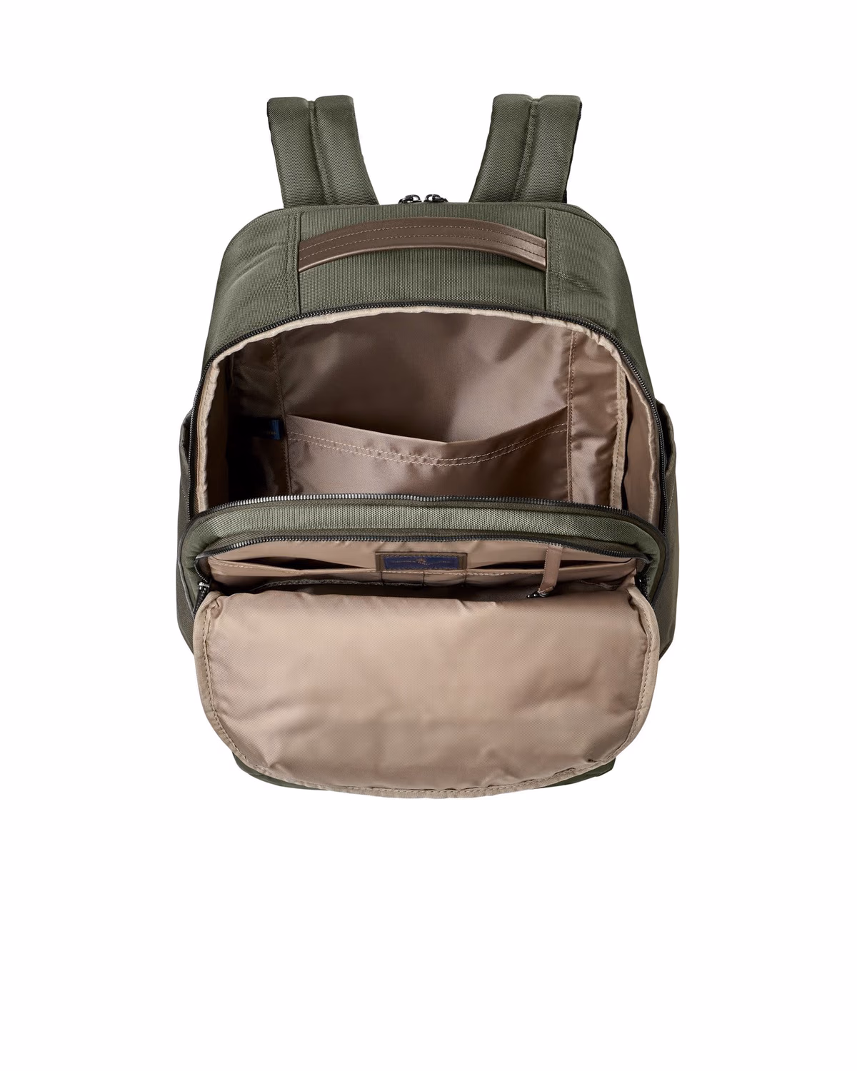 Custom Brooks Brothers Oxford Backpack - Noble Green inside