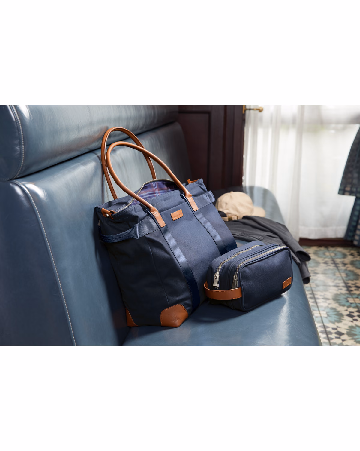 Custom Brooks Brothers<sup>®</sup> Wells Laptop Tote - Navy Blazer - lifestyle