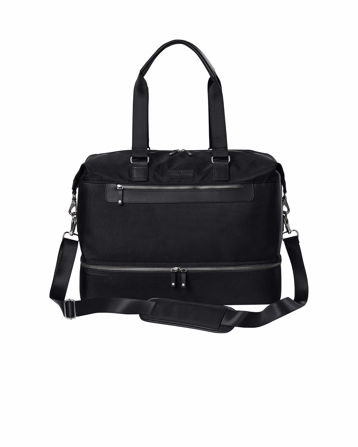 Custom Brooks Brothers Oxford Weekender - Deep Black - detail