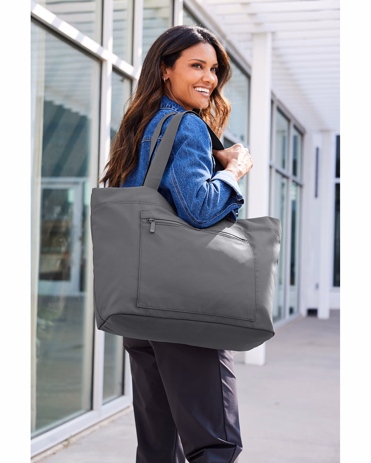 Custom Port Authority Matte Carryall Tote