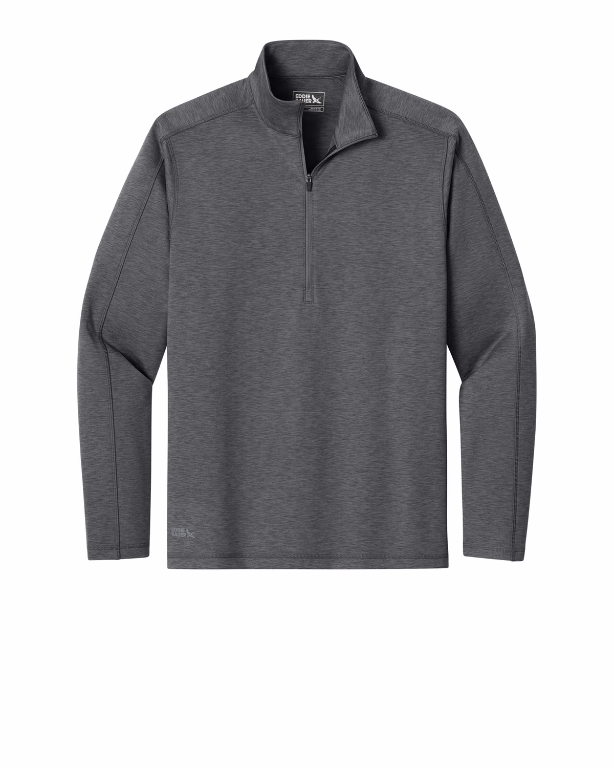 Custom Eddie Bauer Adventurer 1/4-Zip, Metal Grey Heather, front view