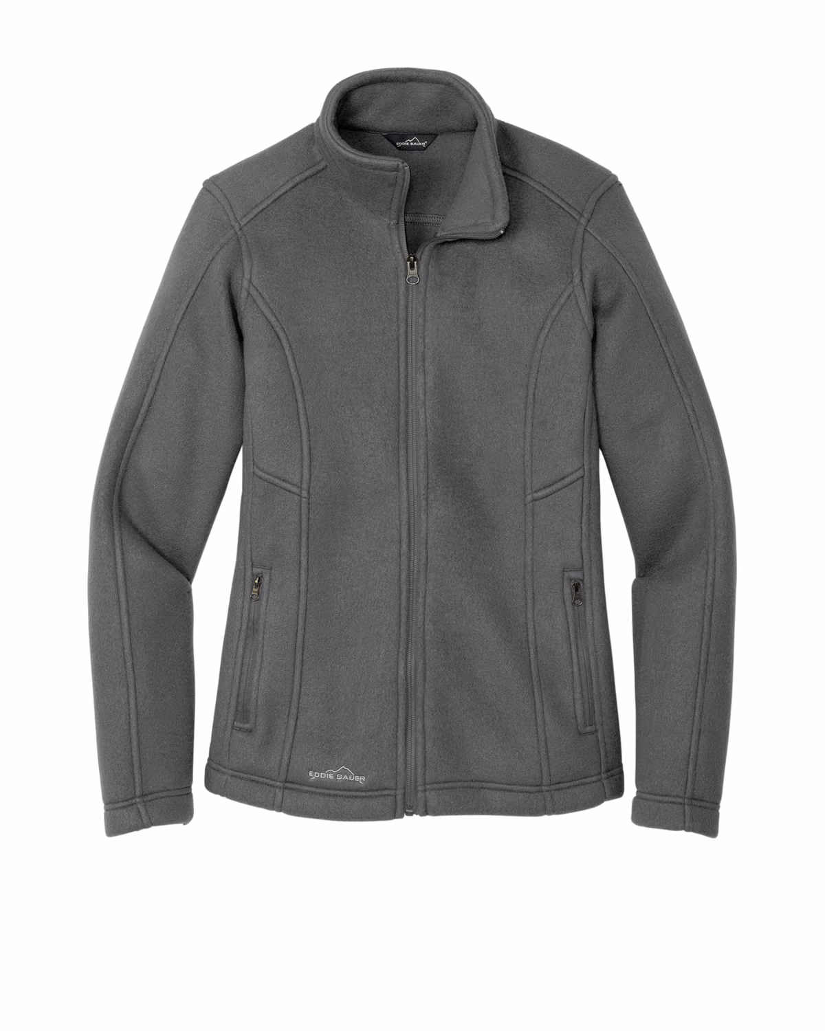 Custom Eddie Bauer Women's Full-Zip Fleece Jacket, Grey Steel, front view