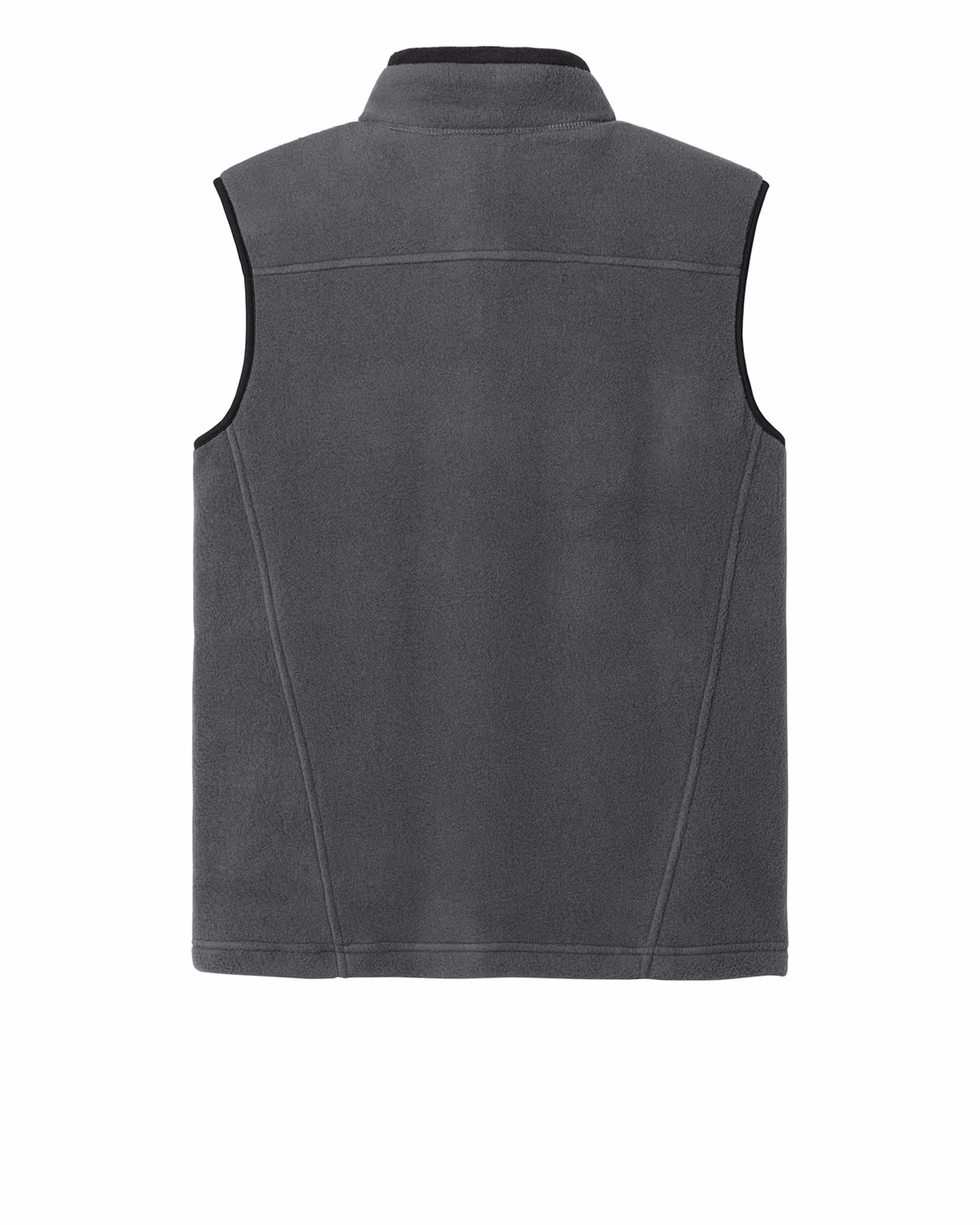 Custom Eddie Bauer Fleece Vest, Grey Steel, back view