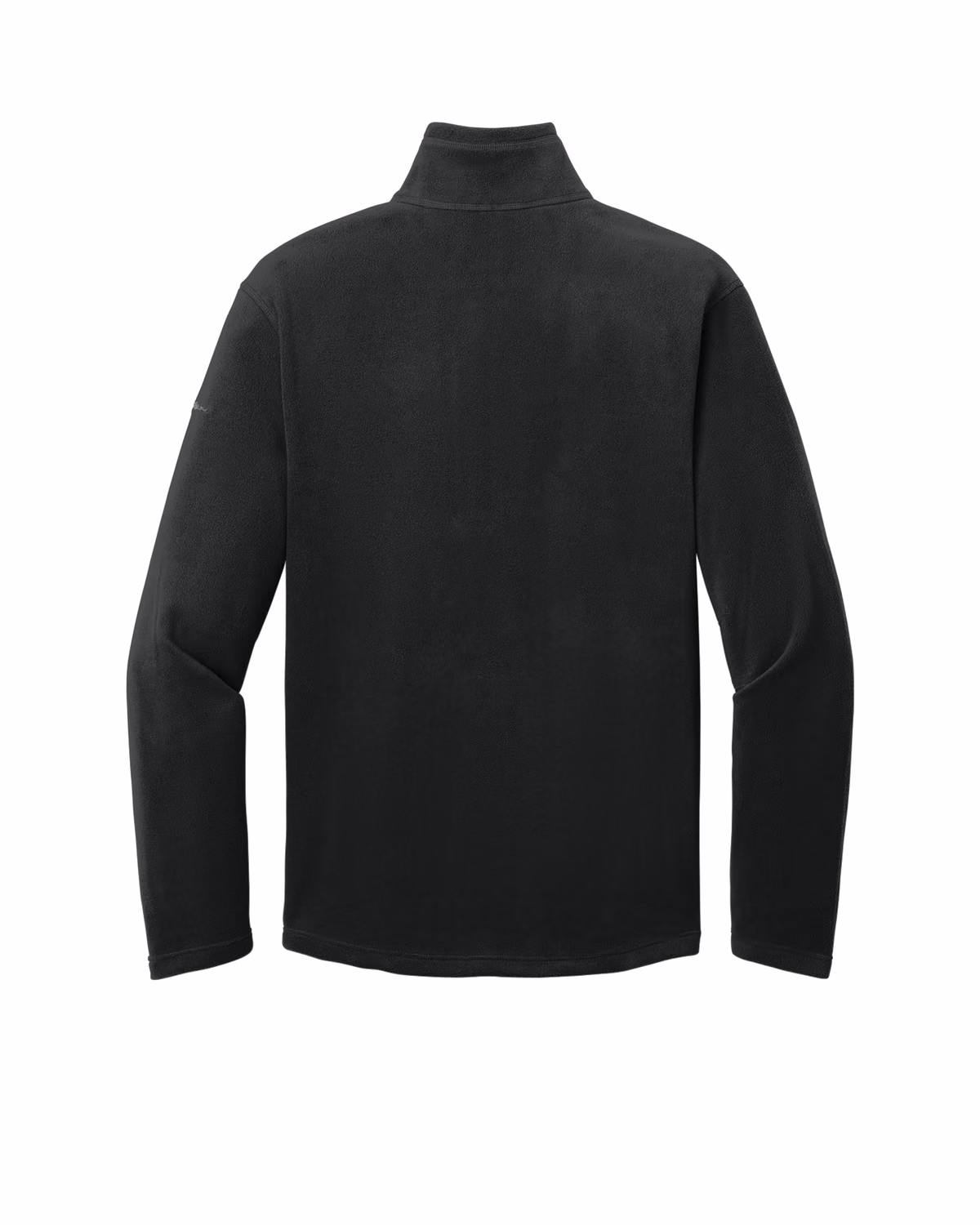 Custom Eddie Bauer 1/2-Zip Microfleece Jacket, Black, back view