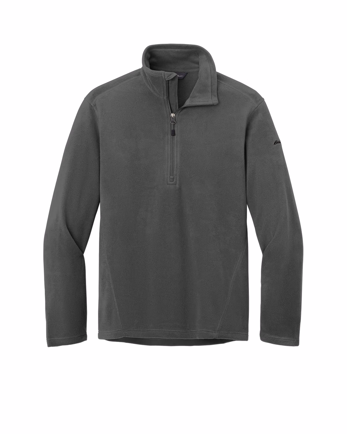 Custom Eddie Bauer 1/2-Zip Microfleece Jacket, Grey Steel, front view
