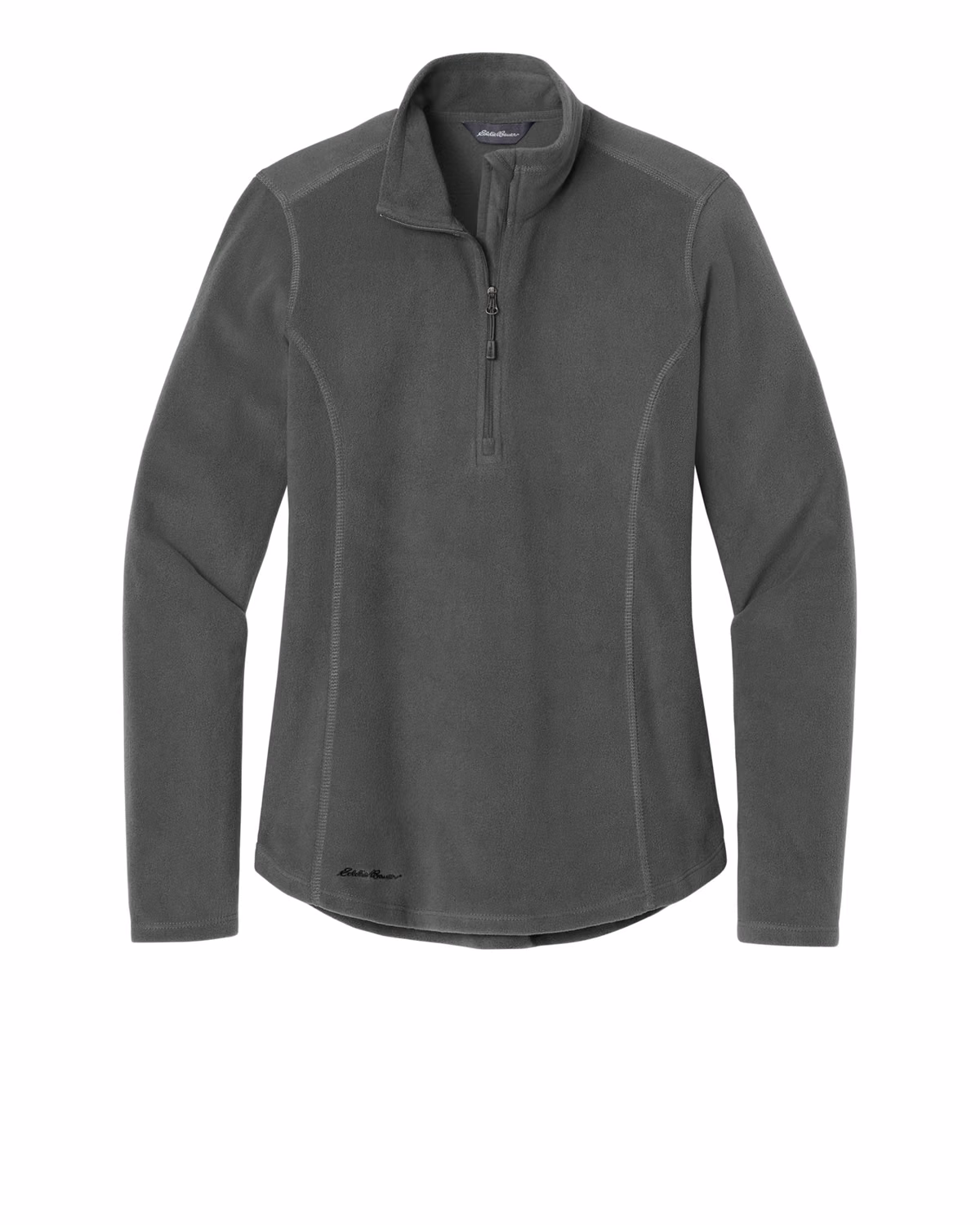 Custom Eddie Bauer Women's 1/2-Zip Microfleece Jacket, Grey Steel, front view