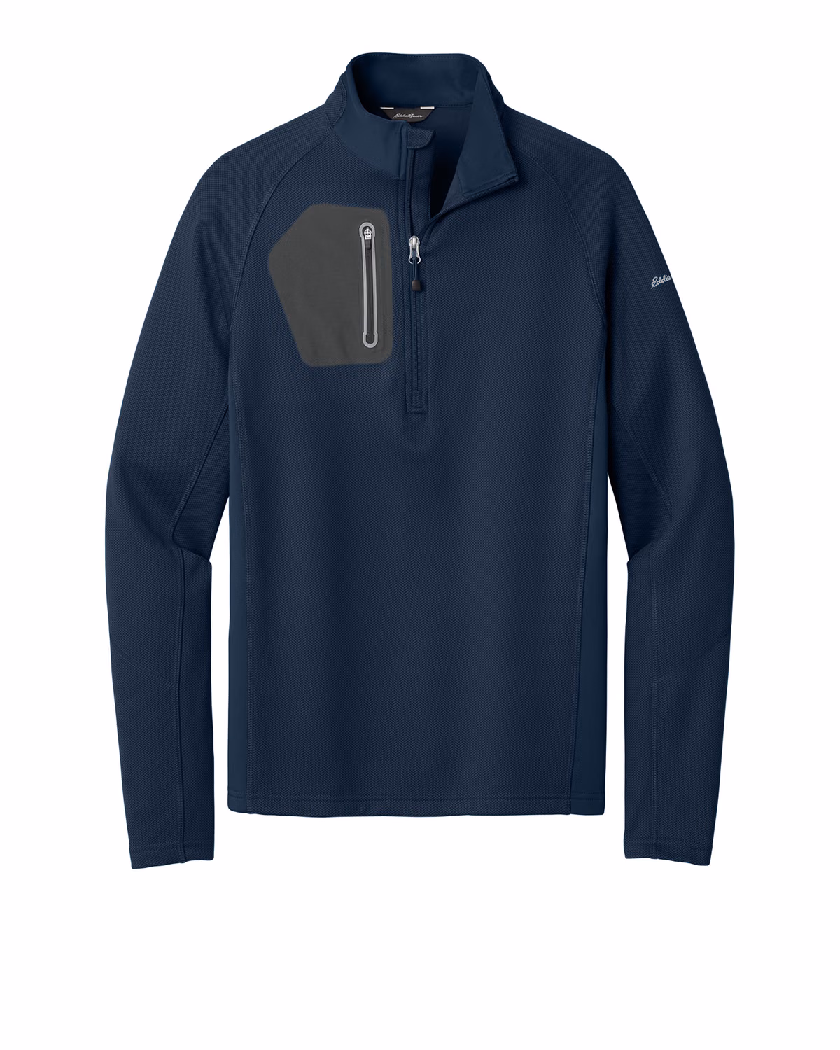 Custom Eddie Bauer 1/2-Zip Performance Fleece, River Blue Navy, front view