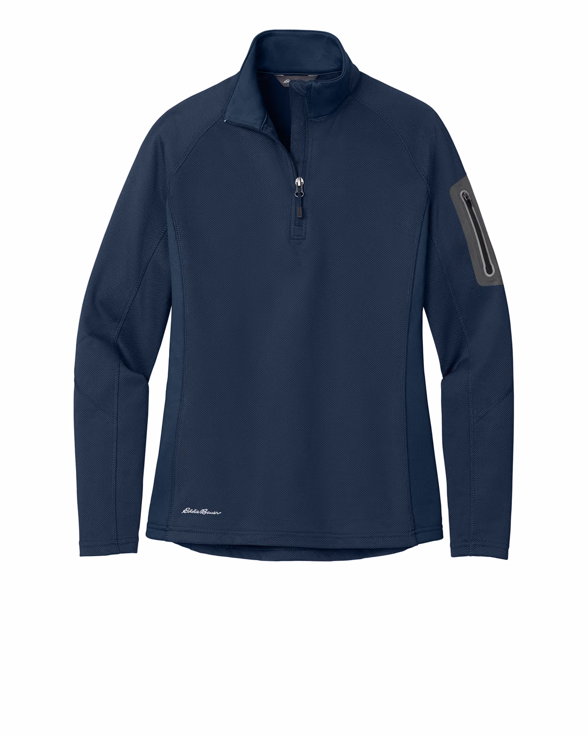 Custom Eddie Bauer Women's 1/2-Zip Performance Fleece, River Blue Navy, front view
