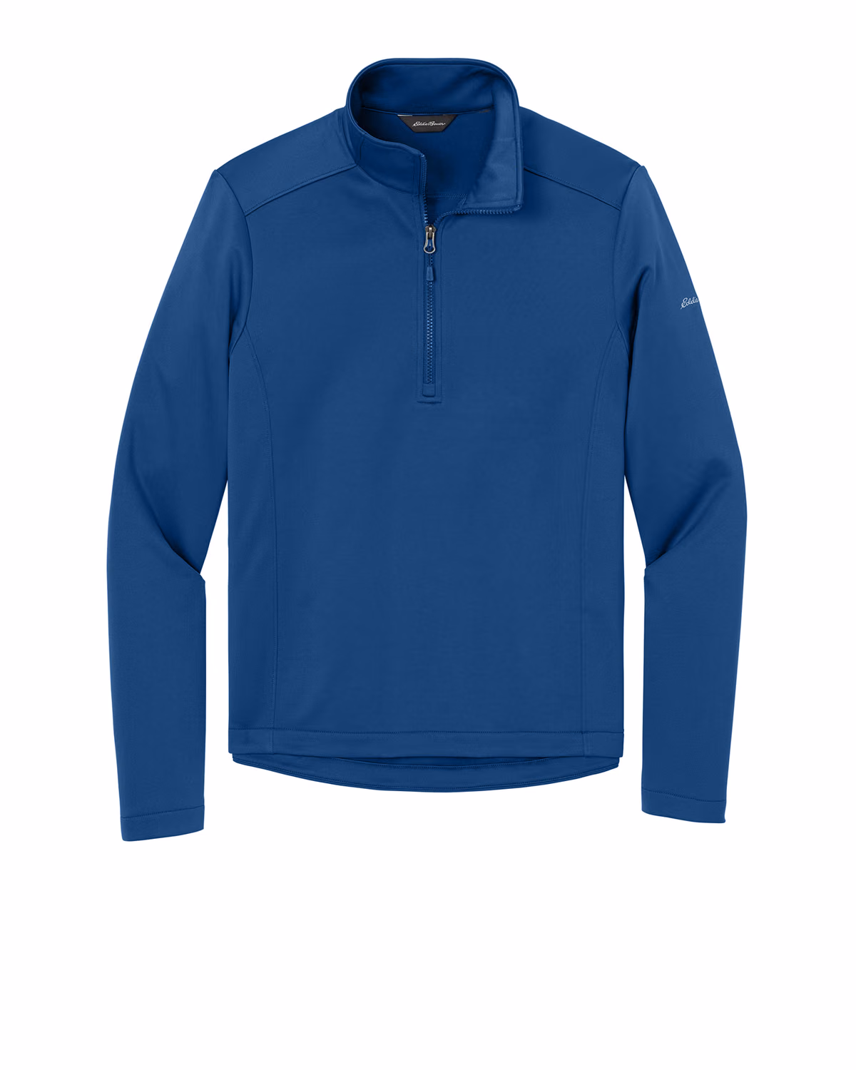 Custom Eddie Bauer Smooth Mid Layer Fleece 1/2-Zip, Cobalt Blue, front view
