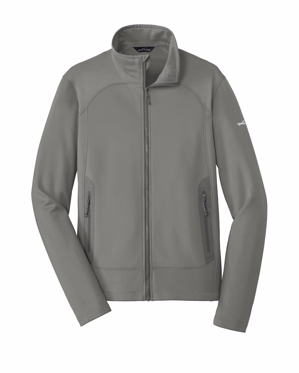Custom Eddie Bauer Highpoint Fleece Jacket, Metal Grey, front view