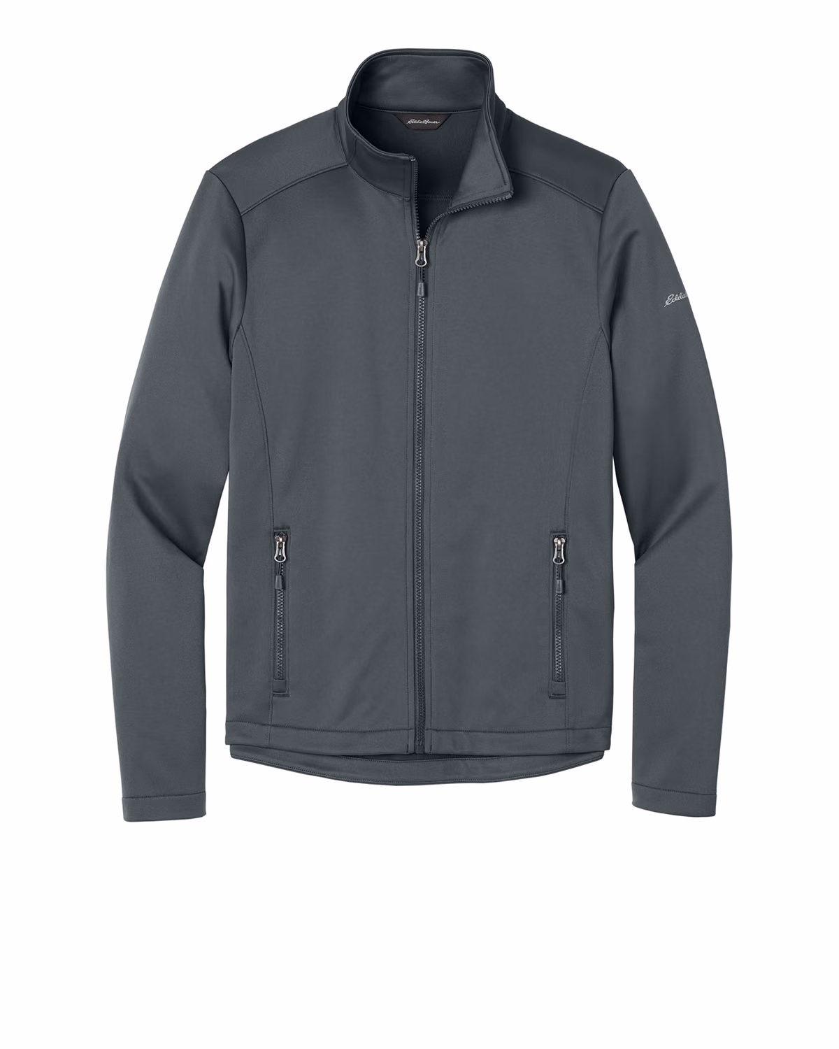 Custom Eddie Bauer Smooth Mid Layer Fleece Full-Zip, Iron Gate, front view