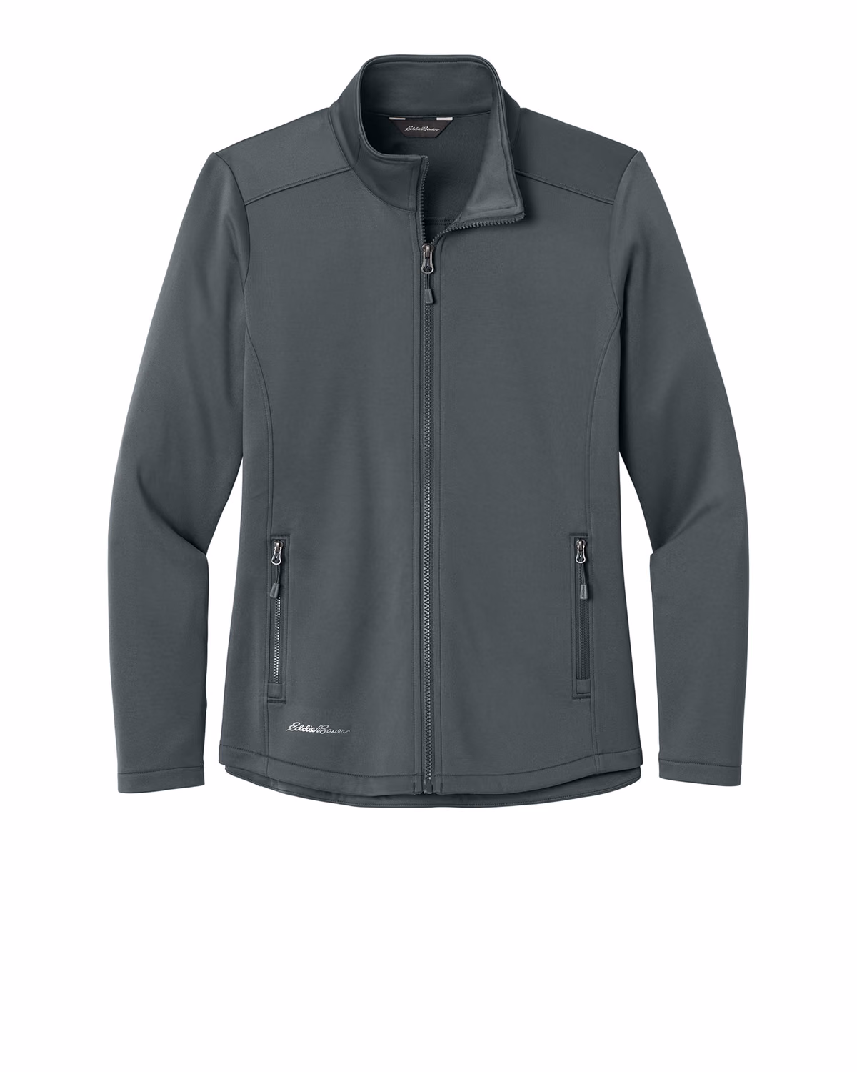 Custom Eddie Bauer Women’s Smooth Mid Layer Fleece Full-Zip, Iron Gate, front view