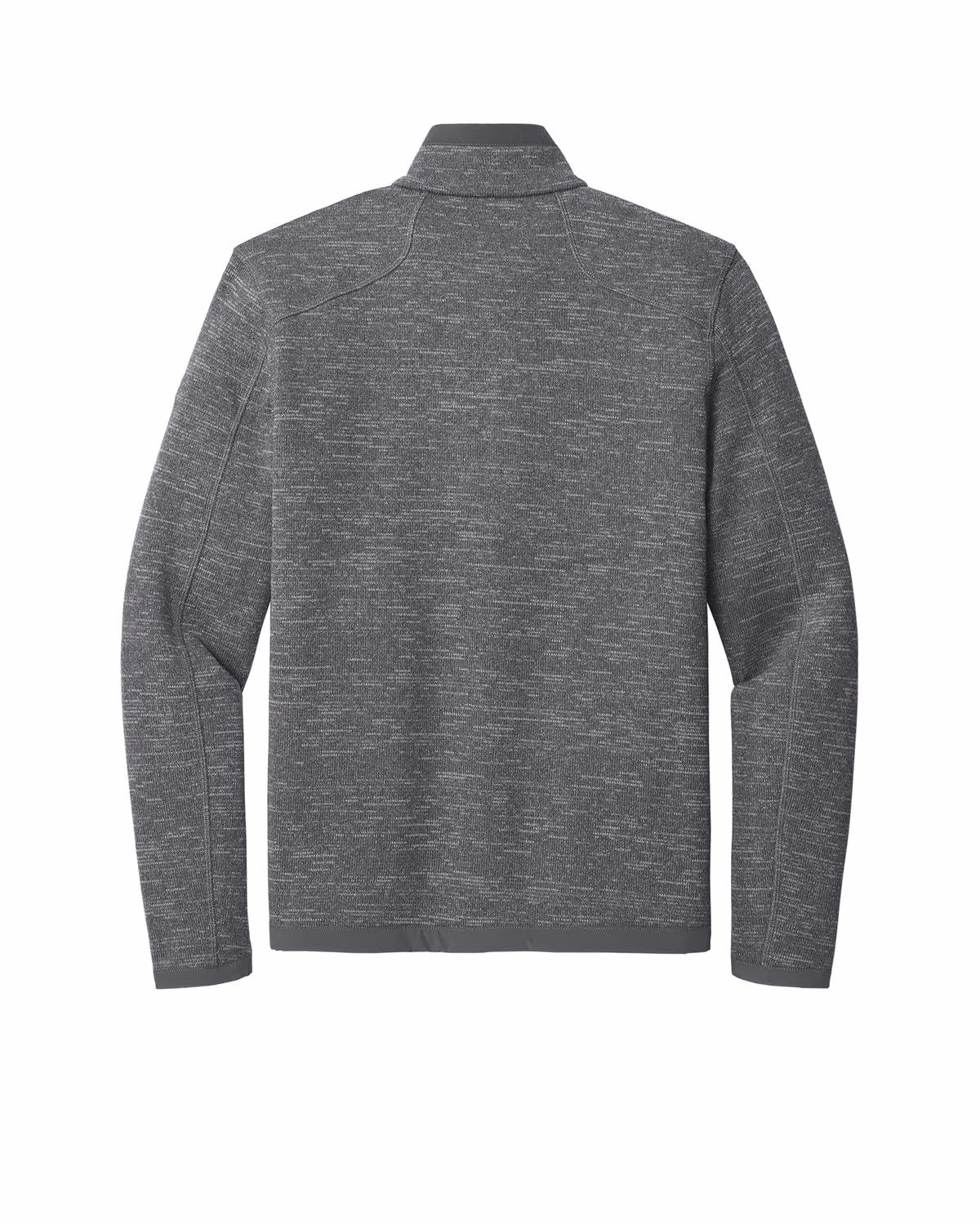 Custom Eddie Bauer Sweater Fleece Full-Zip, Dark Grey Heather, back view