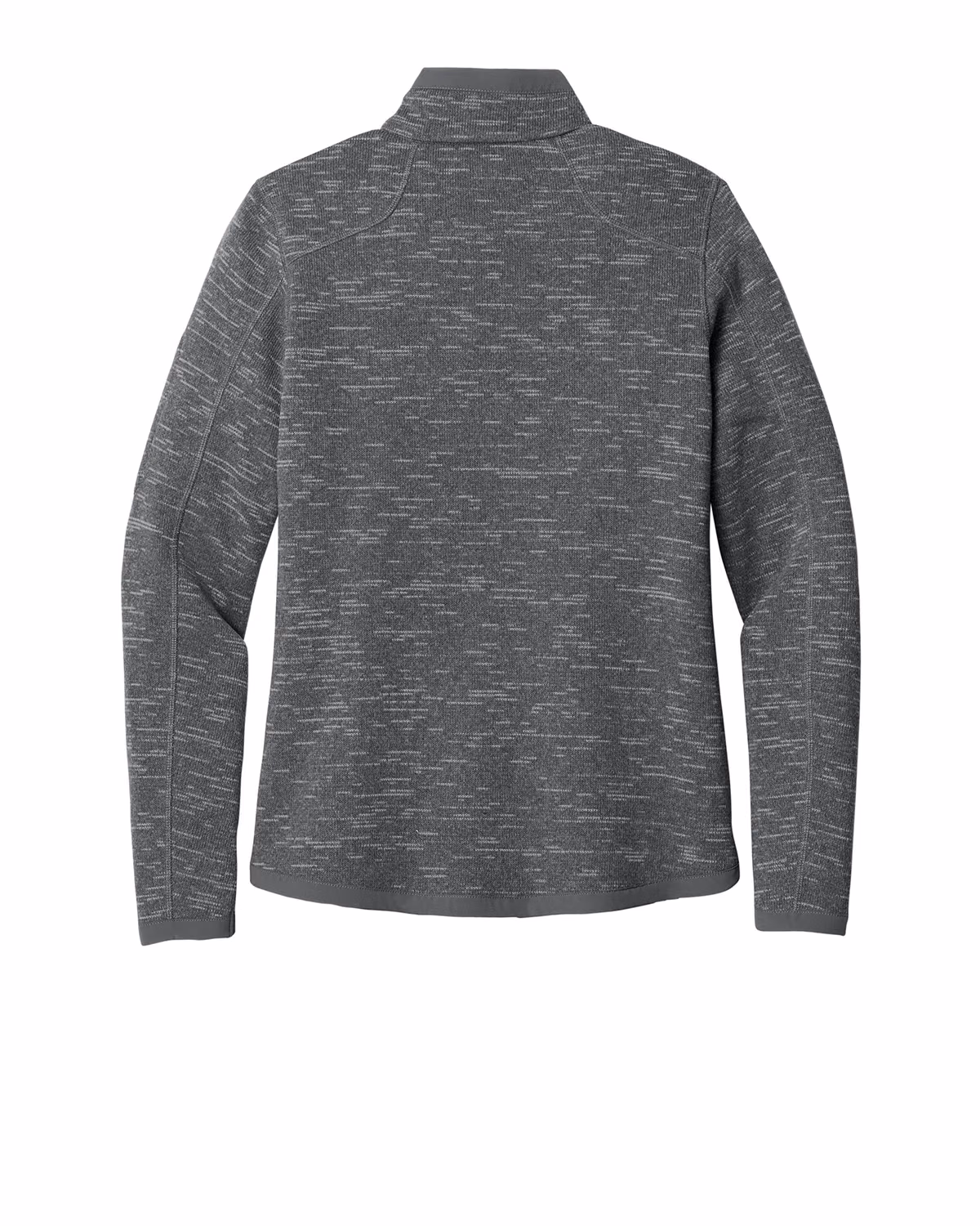 Custom Eddie Bauer Women's Sweater Fleece Full-Zip, Dark Grey Heather, back view