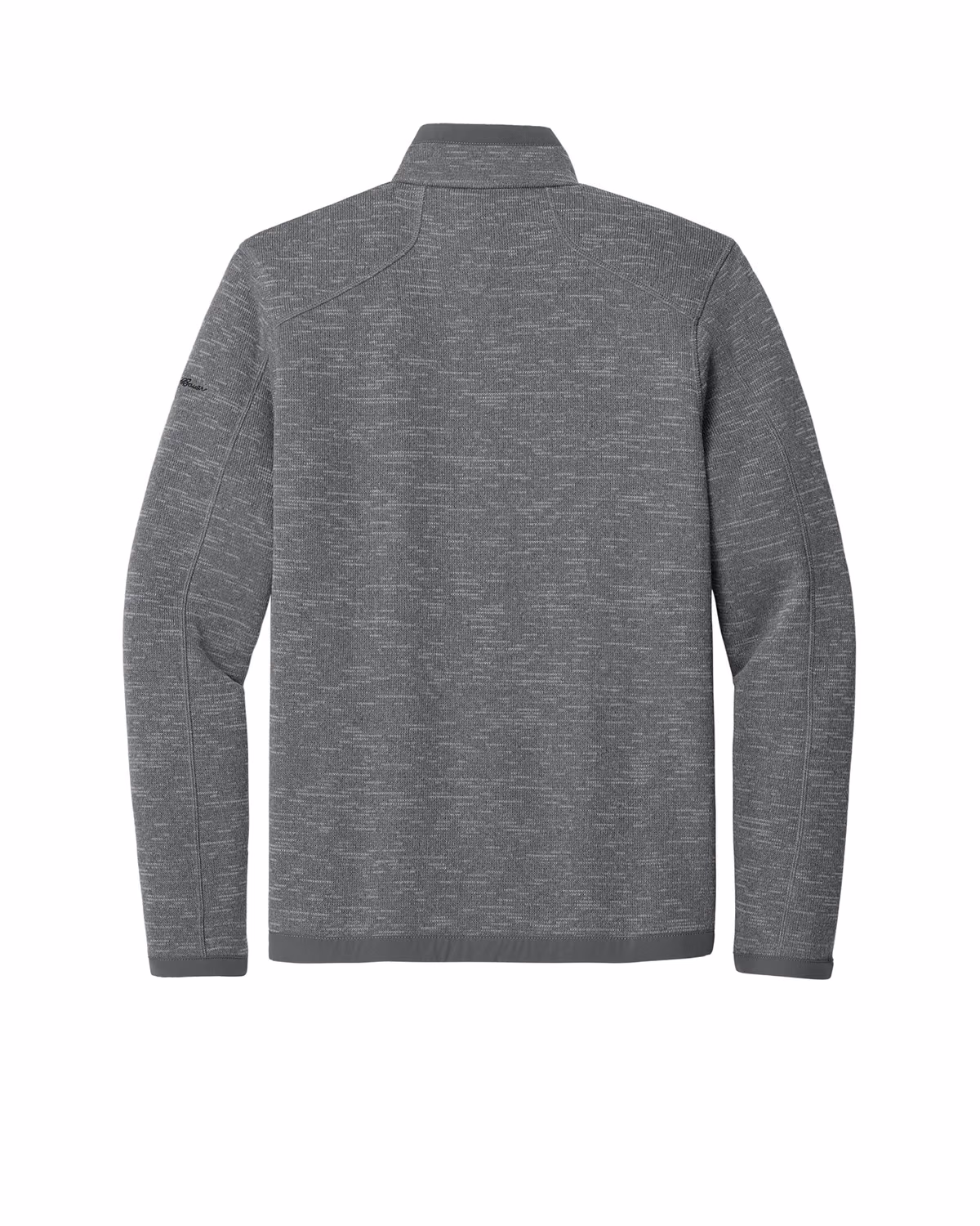 Custom Eddie Bauer Sweater Fleece 1/4-Zip, Dark Grey Heather, back view