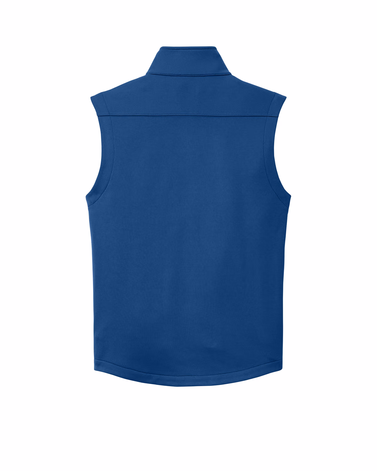 Custom Eddie Bauer Smooth Mid Layer Fleece Vest, Cobalt Blue, back view