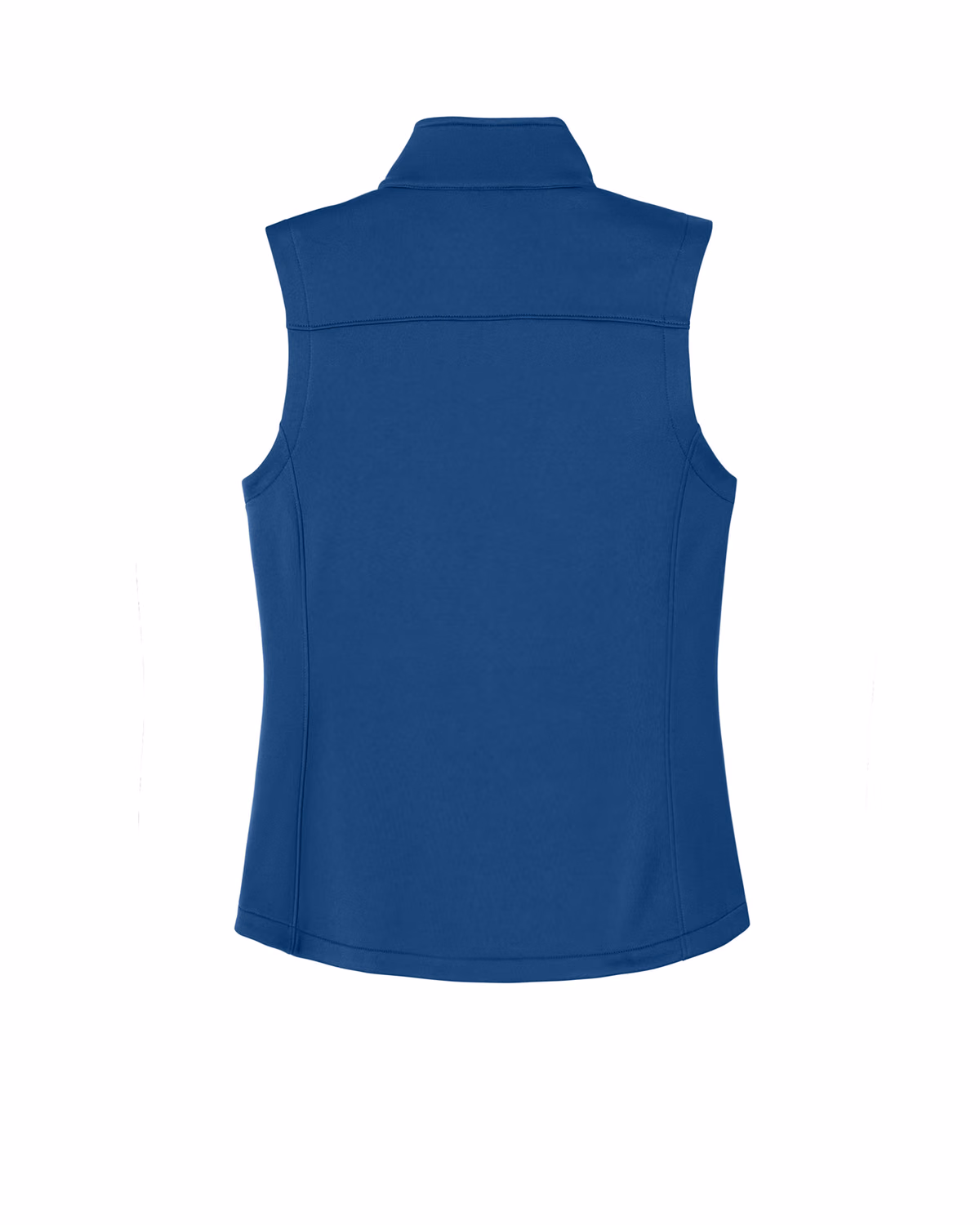 Custom Eddie Bauer Women’s Smooth Mid Layer Fleece Vest, Cobalt Blue, back view