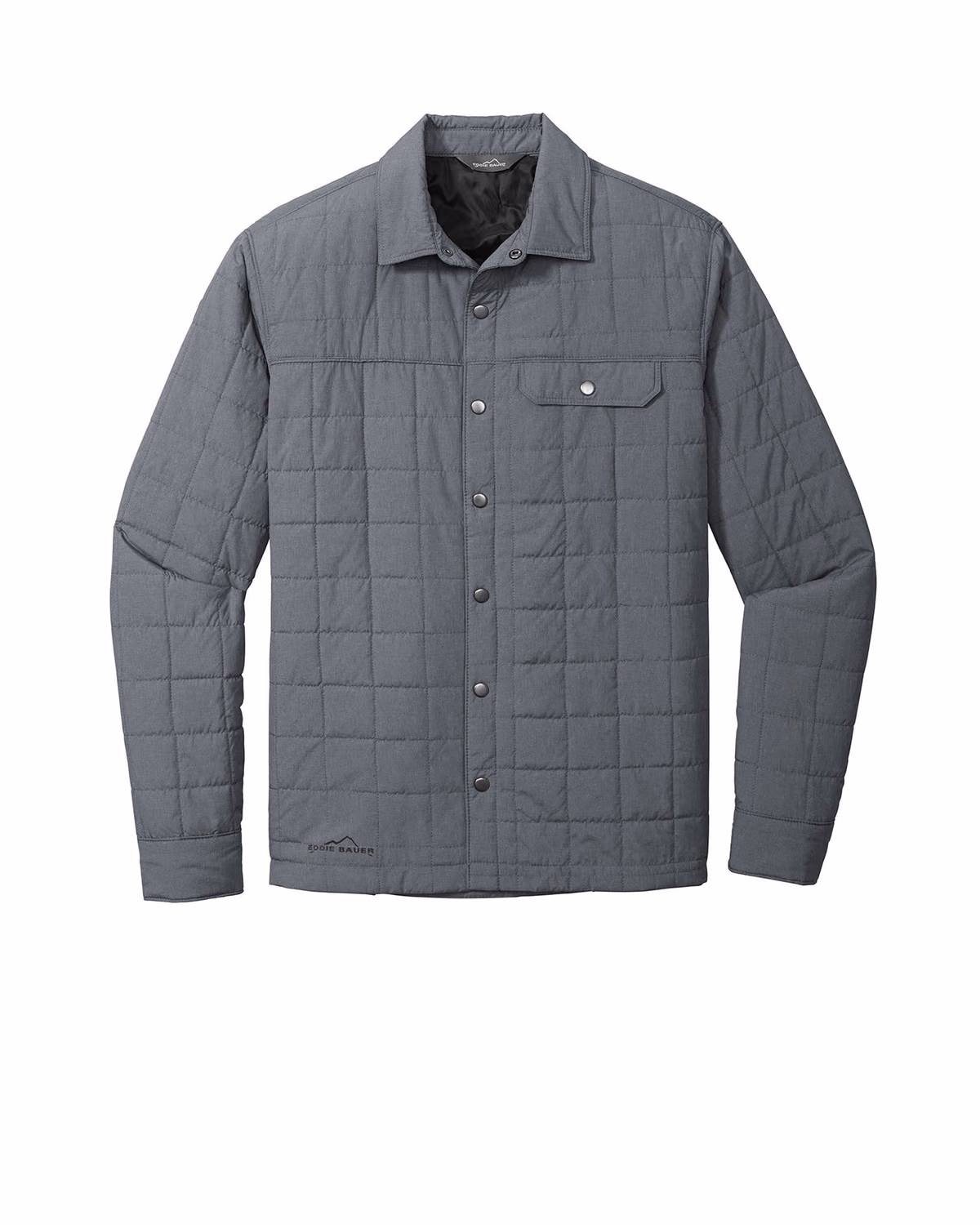 Custom Eddie Bauer Shirt Jac, Charcoal Grey Heather, front view