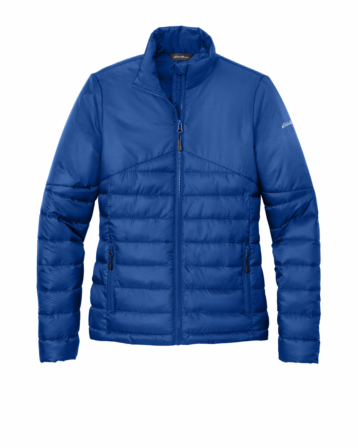Custom Eddie Bauer Women's Quilted Jacket, Cobalt Blue, front view