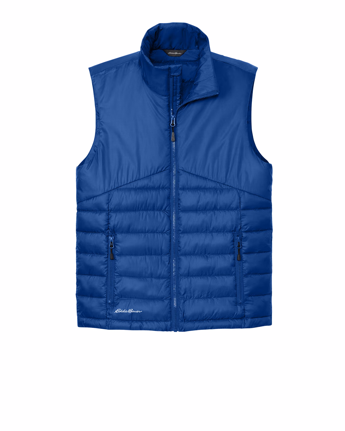 Custom Eddie Bauer Quilted Vest, Cobalt Blue, front view