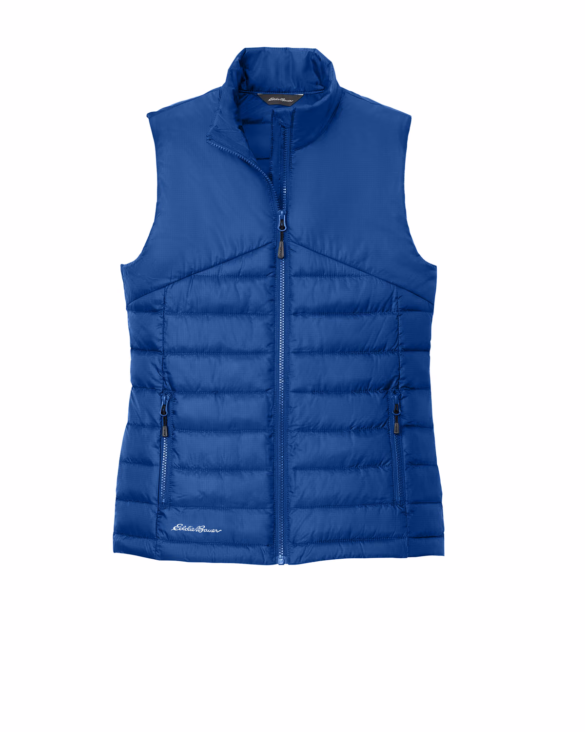 Custom Eddie Bauer Women's Quilted Vest, Cobalt Blue, front view