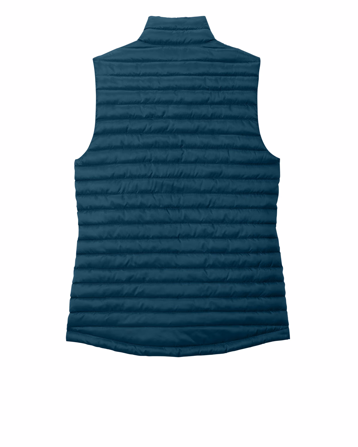 Custom Eddie Bauer Women’s Packable Quilted Vest, Adriatic Blue, back view